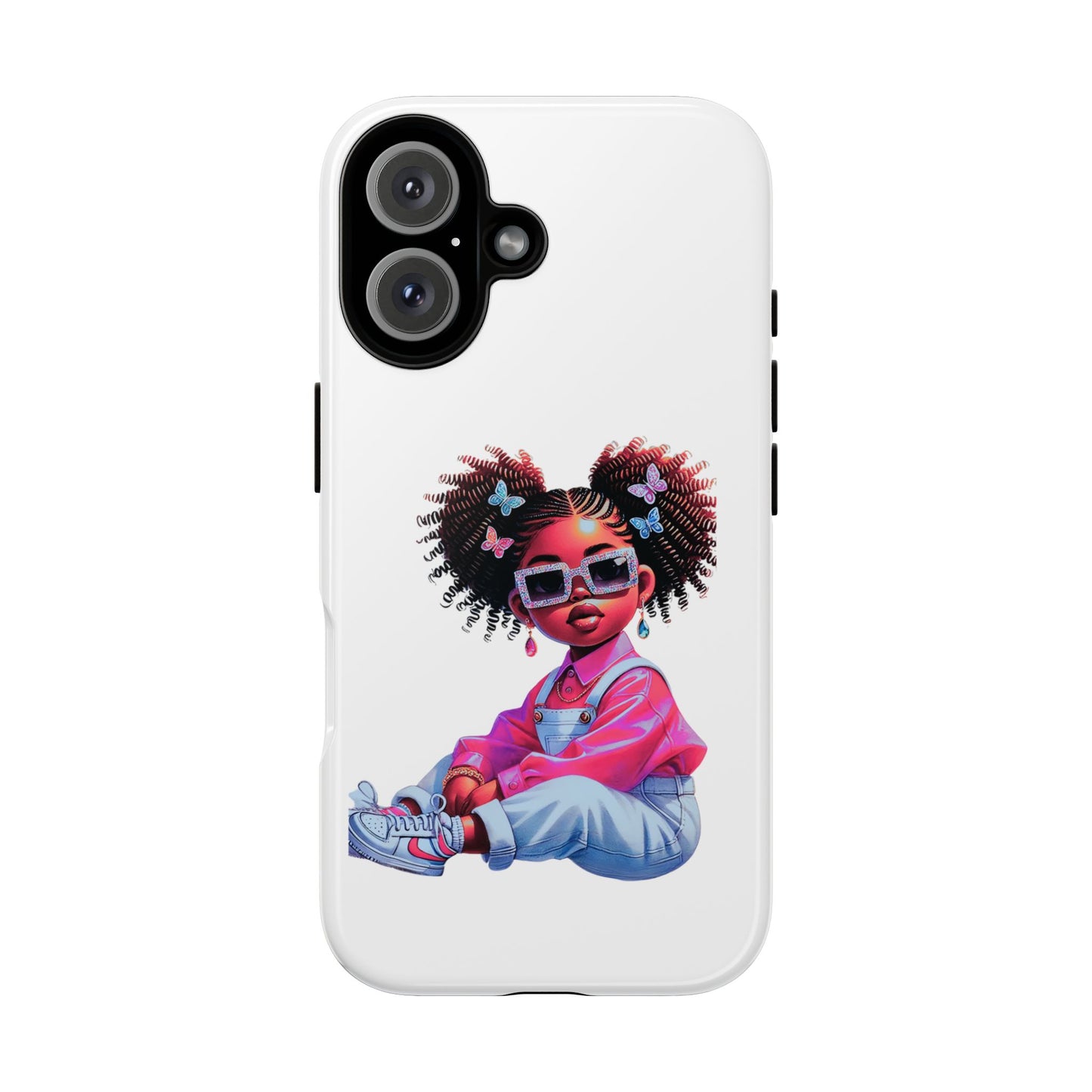 Trendy Phone Case - Sassy Girl Design, Personalized Gift, Durable Protection, Kid's Room Decor, Fun Accessory