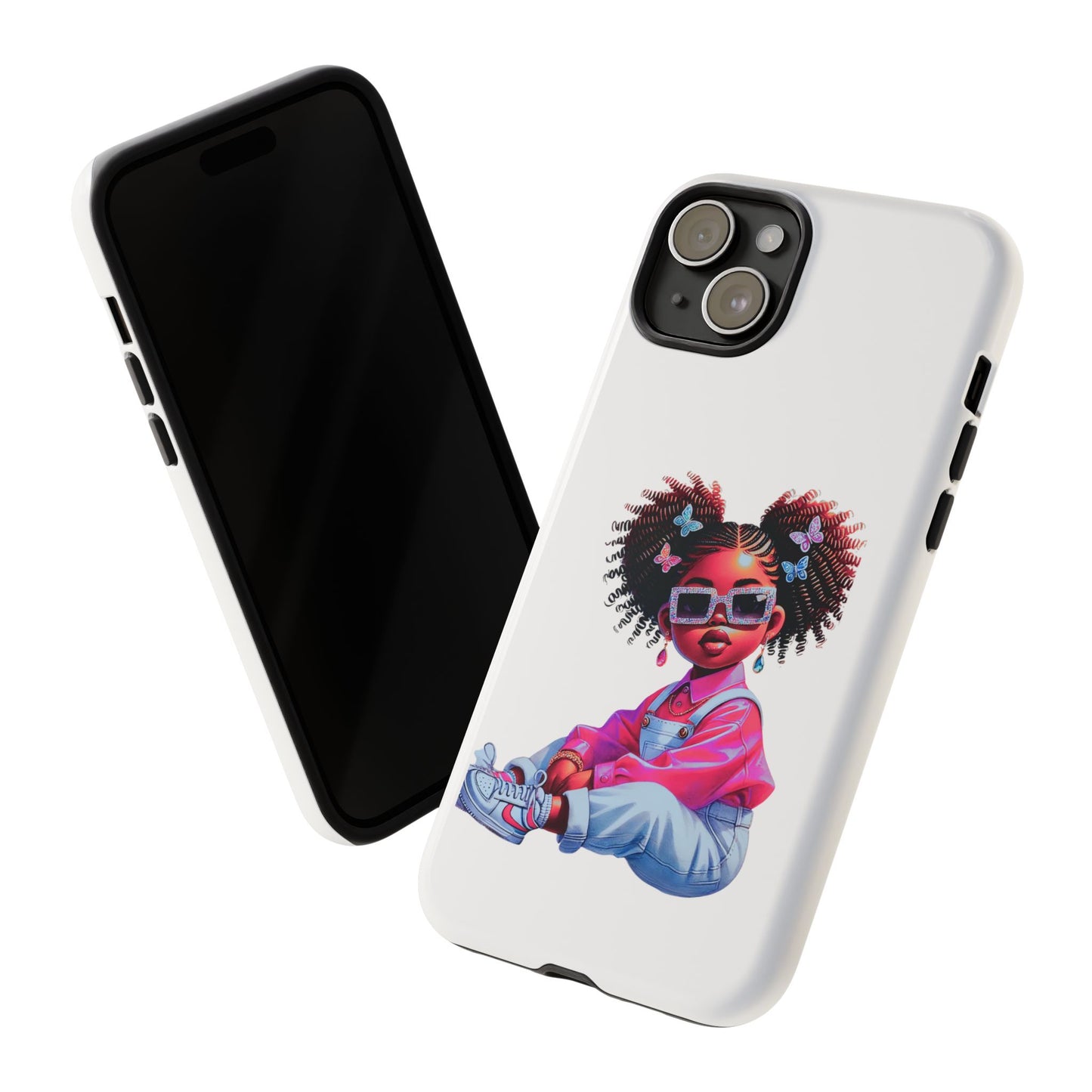 Trendy Phone Case - Sassy Girl Design, Personalized Gift, Durable Protection, Kid's Room Decor, Fun Accessory