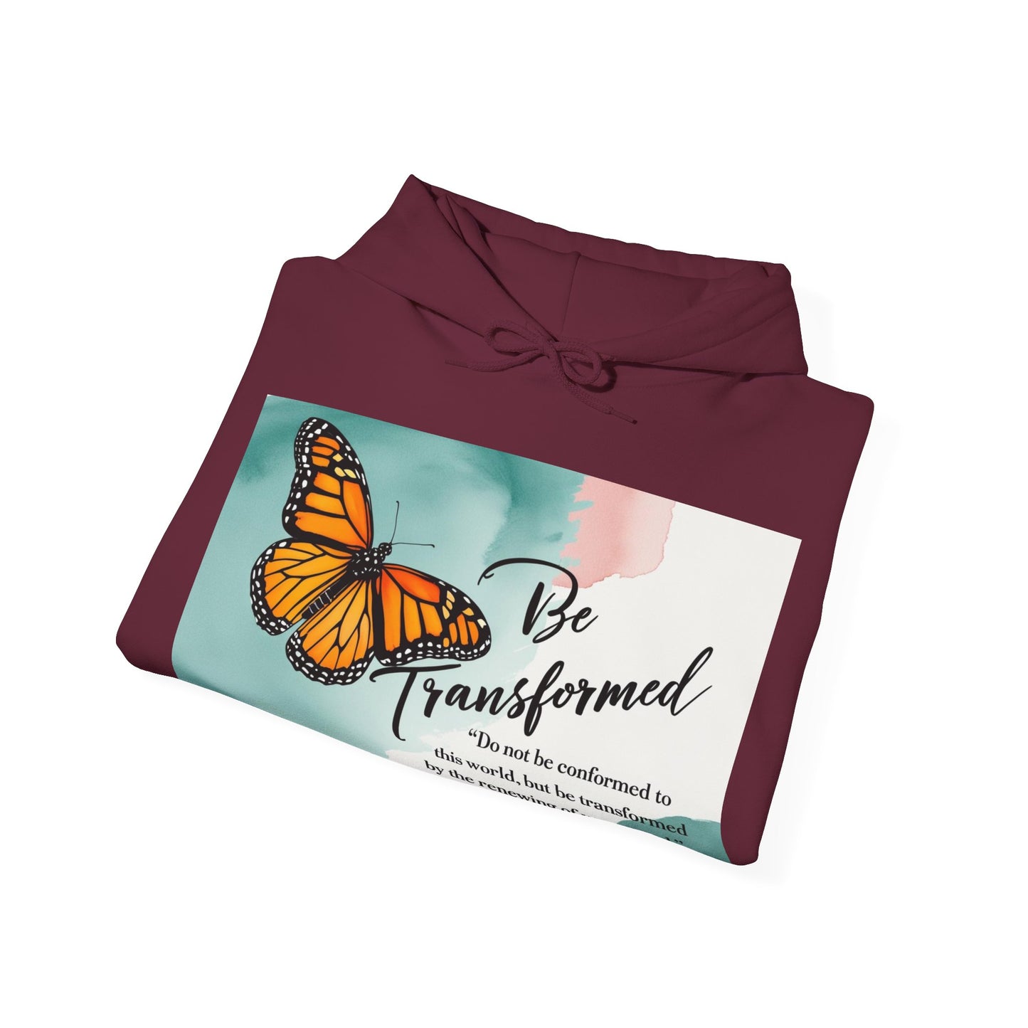 Be Transformed Butterfly Hoodie - Inspirational Unisex Sweatshirt for Comfort and Style