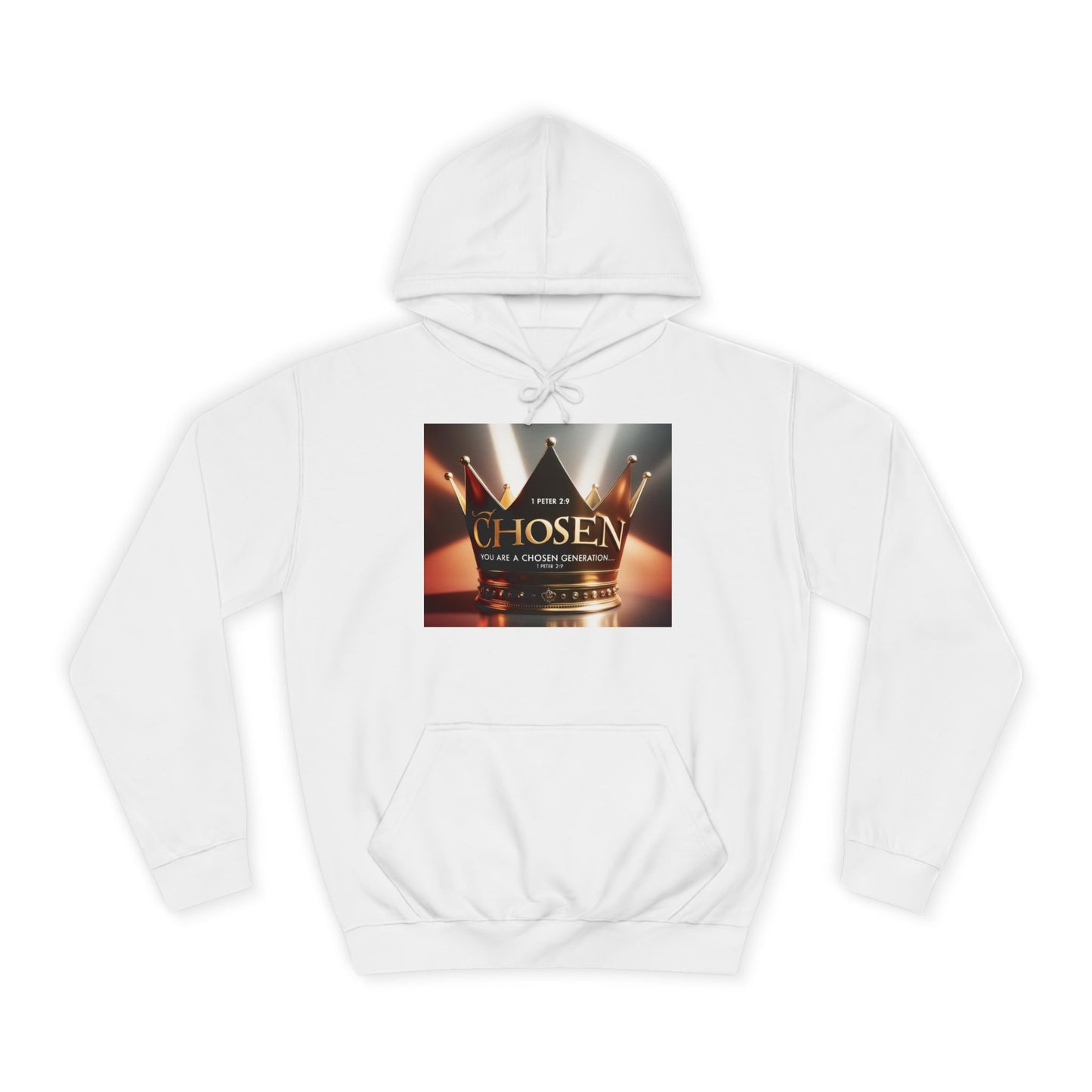 Chosen Unisex College Hoodie, Inspirational Sweatshirt, Motivational Gift, College Apparel, Positive Message Clothing