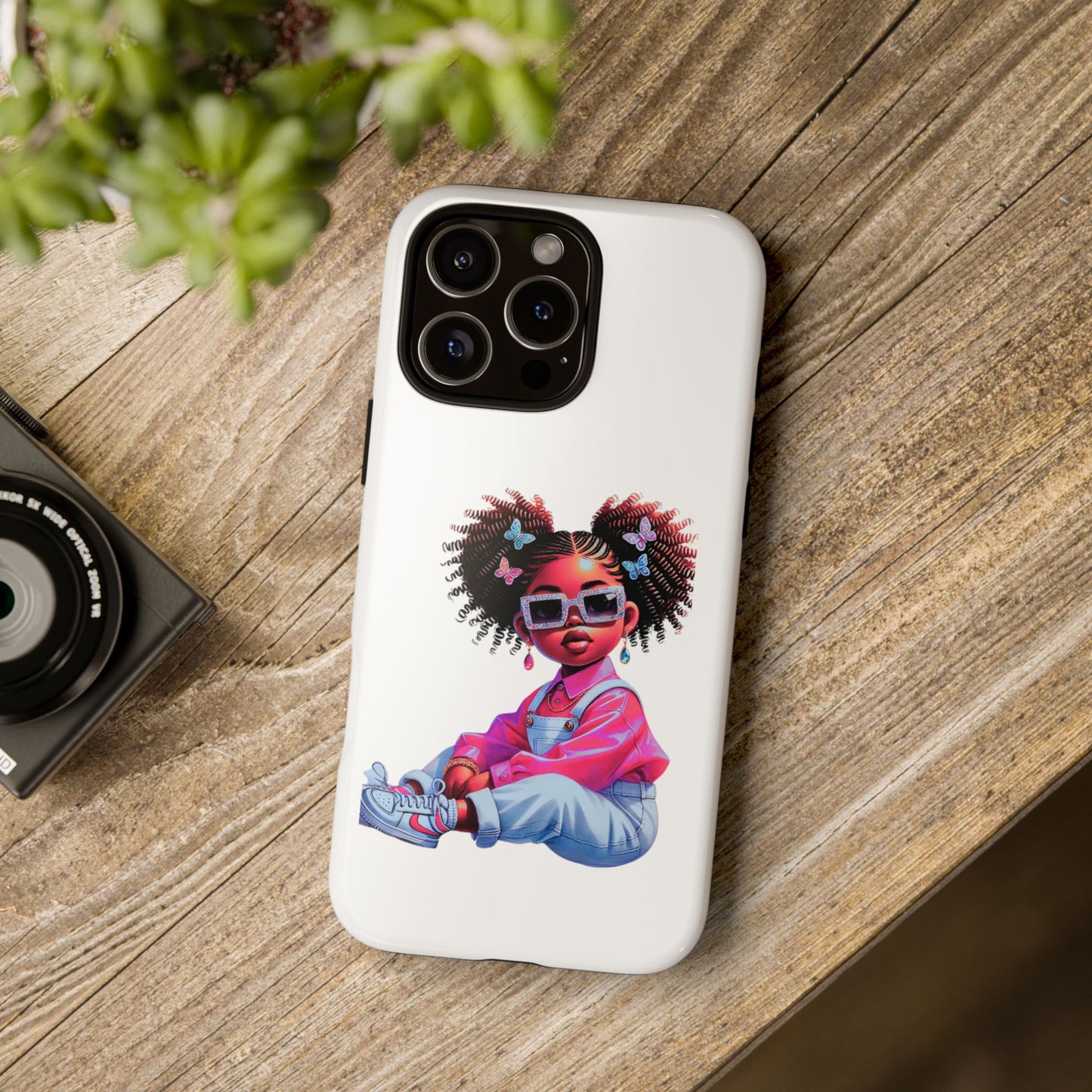 Trendy Phone Case - Sassy Girl Design, Personalized Gift, Durable Protection, Kid's Room Decor, Fun Accessory