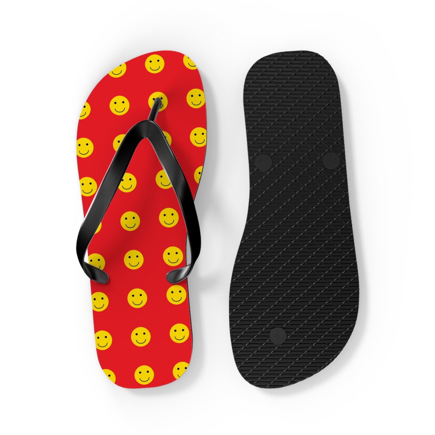 Flip Flops - Bright Smiley Fun Beach Footwear for Summer Vibes