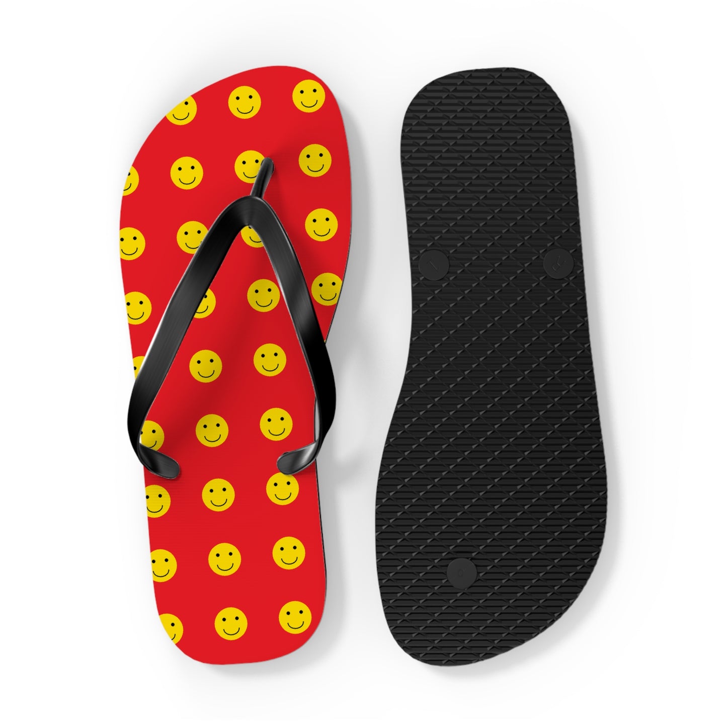 Flip Flops - Bright Smiley Fun Beach Footwear for Summer Vibes