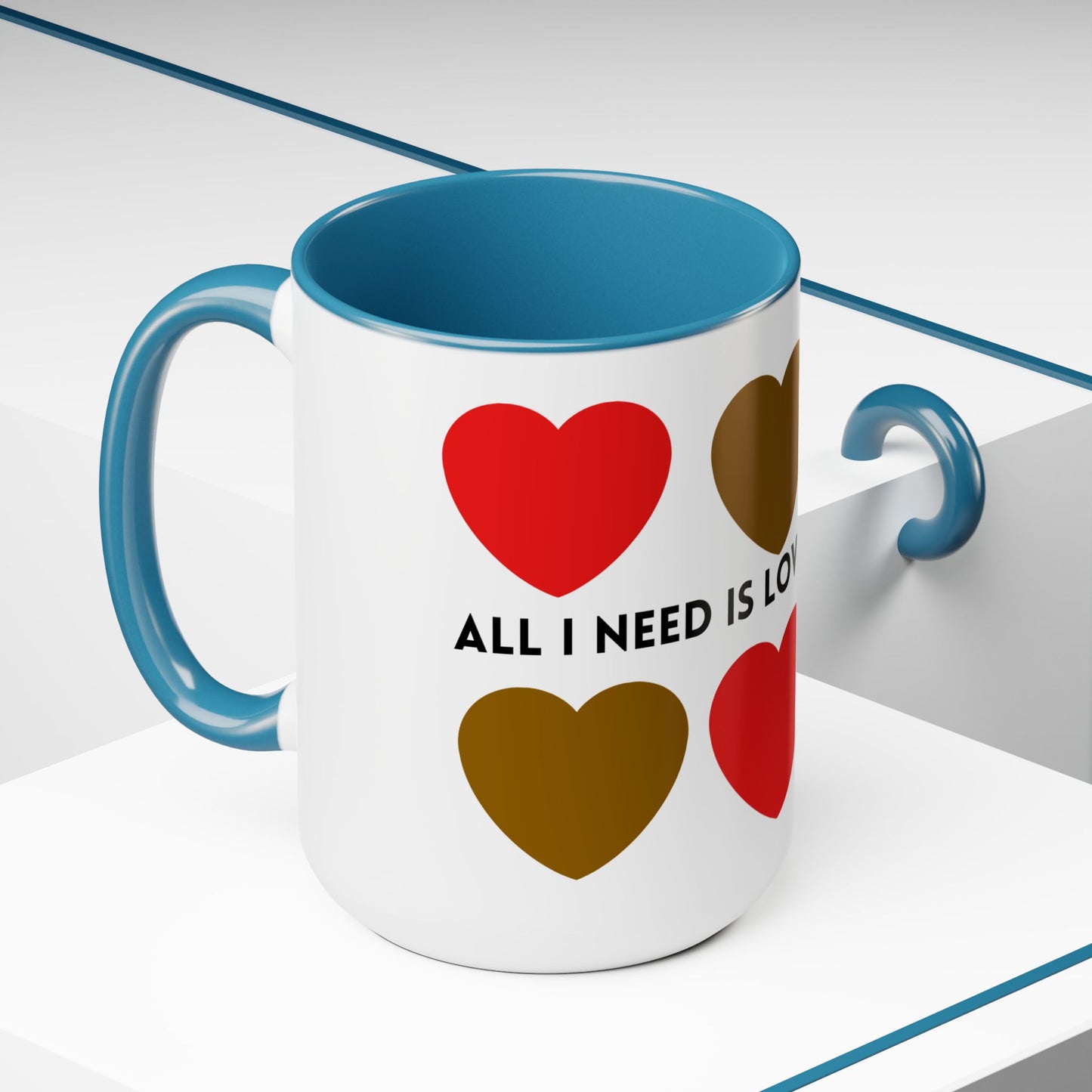All I Need Is Love Two-Tone Coffee Mugs