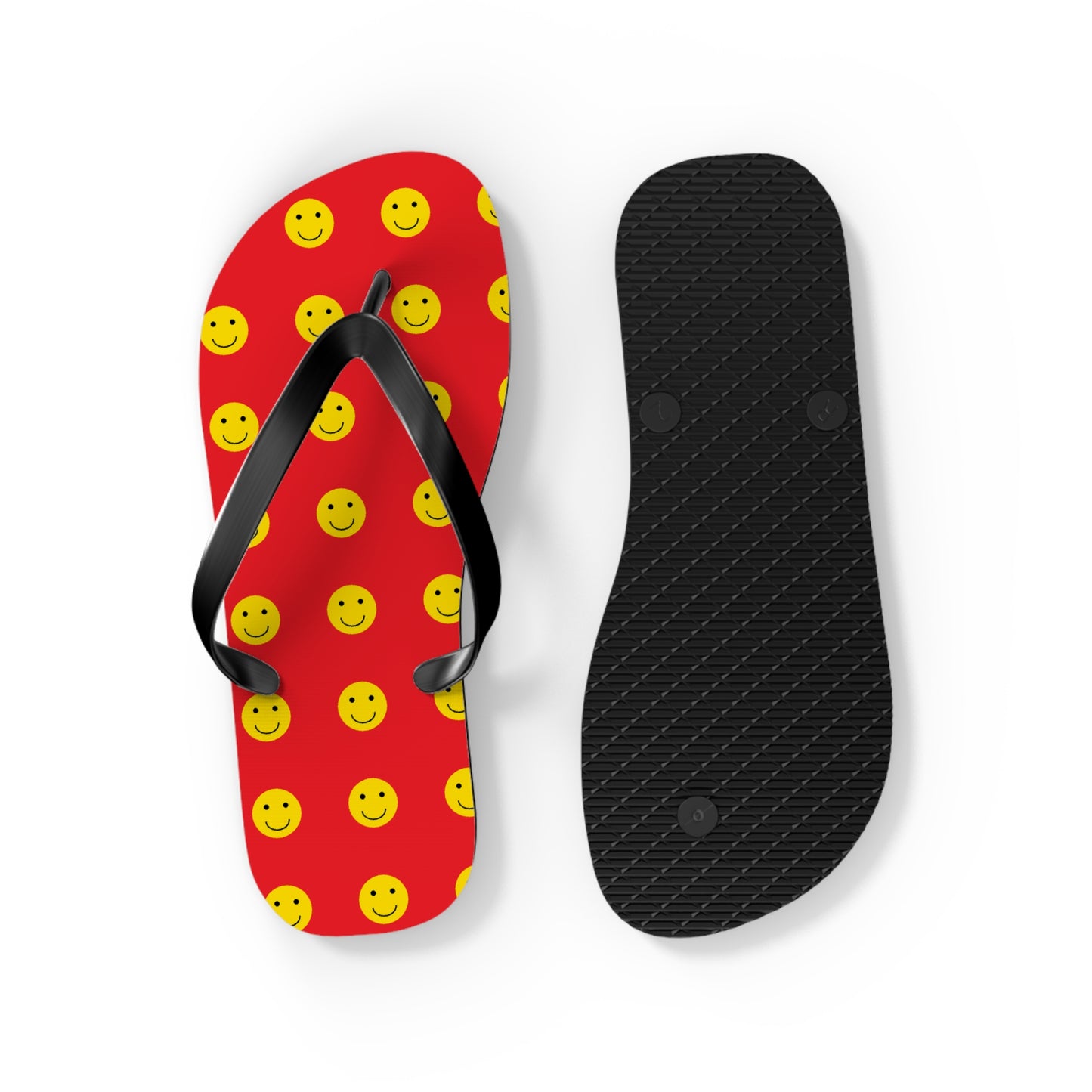 Flip Flops - Bright Smiley Fun Beach Footwear for Summer Vibes