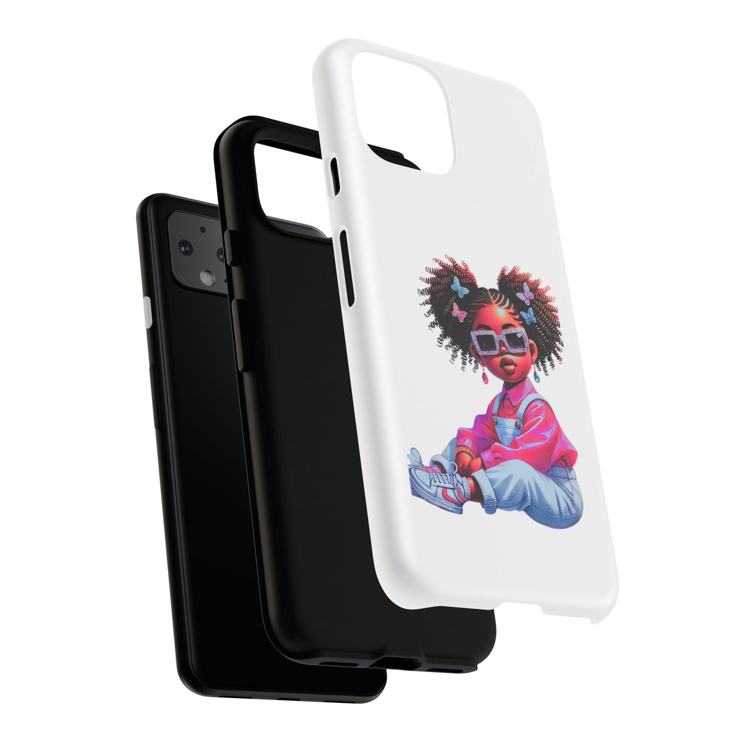 Trendy Phone Case - Sassy Girl Design, Personalized Gift, Durable Protection, Kid's Room Decor, Fun Accessory