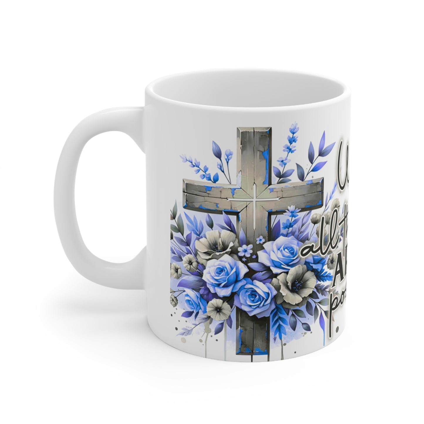 Ceramic Coffee Mug with Inspirational Quote, Floral Design, Motivational Gift for Friends, Tea Cup for Home, Office, Gifts for Women