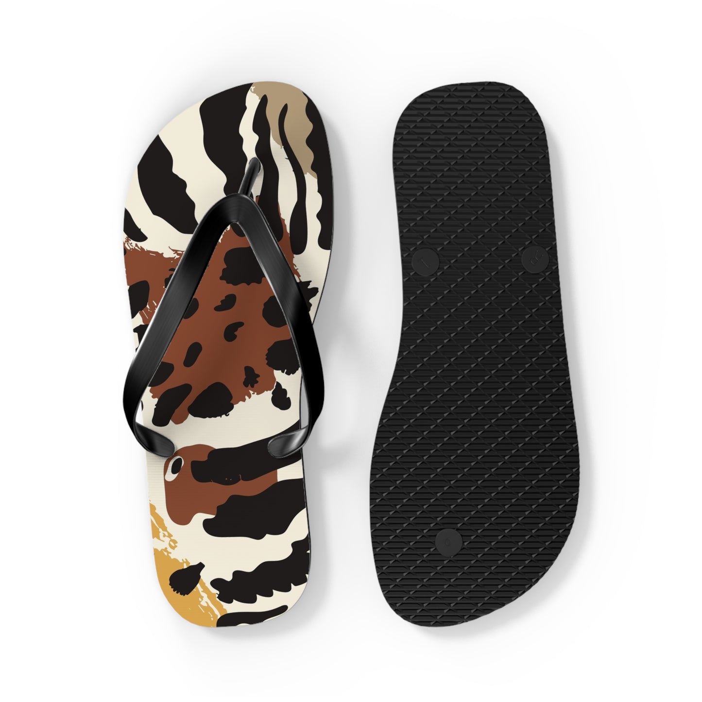 Stylish Leopard Print Flip Flops, Summer Beach Sandals, Poolside Footwear, Vacation Essentials, Trendy Footwear, Animal Print Slippers