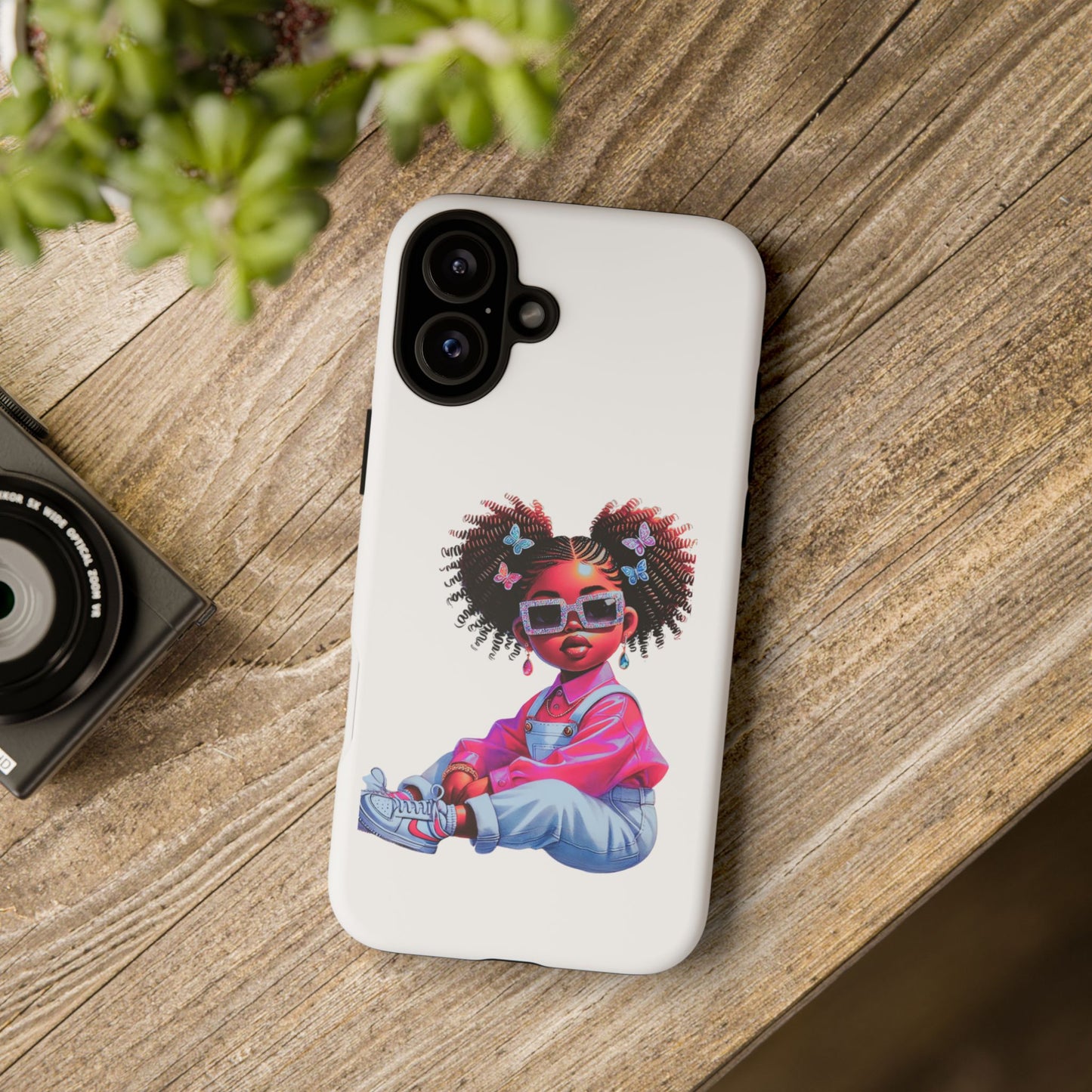 Trendy Phone Case - Sassy Girl Design, Personalized Gift, Durable Protection, Kid's Room Decor, Fun Accessory