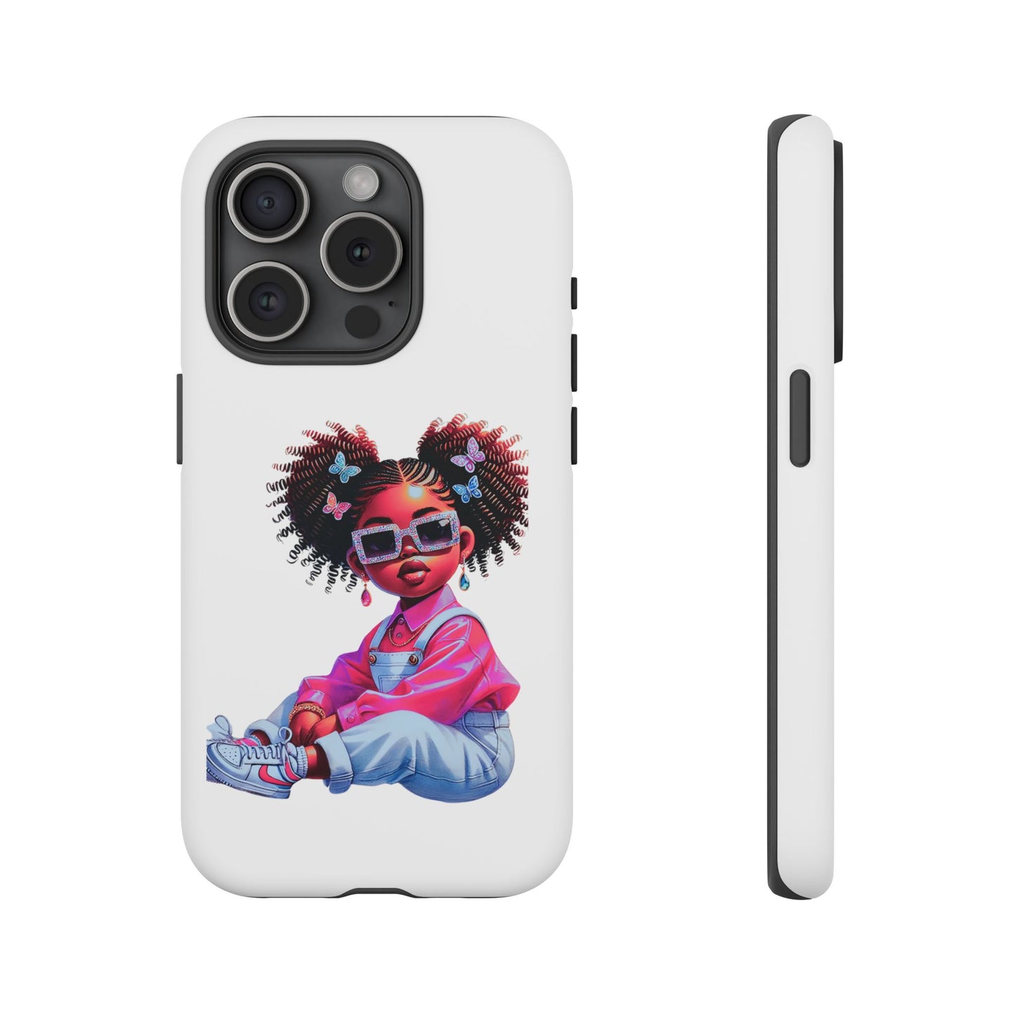 Trendy Phone Case - Sassy Girl Design, Personalized Gift, Durable Protection, Kid's Room Decor, Fun Accessory