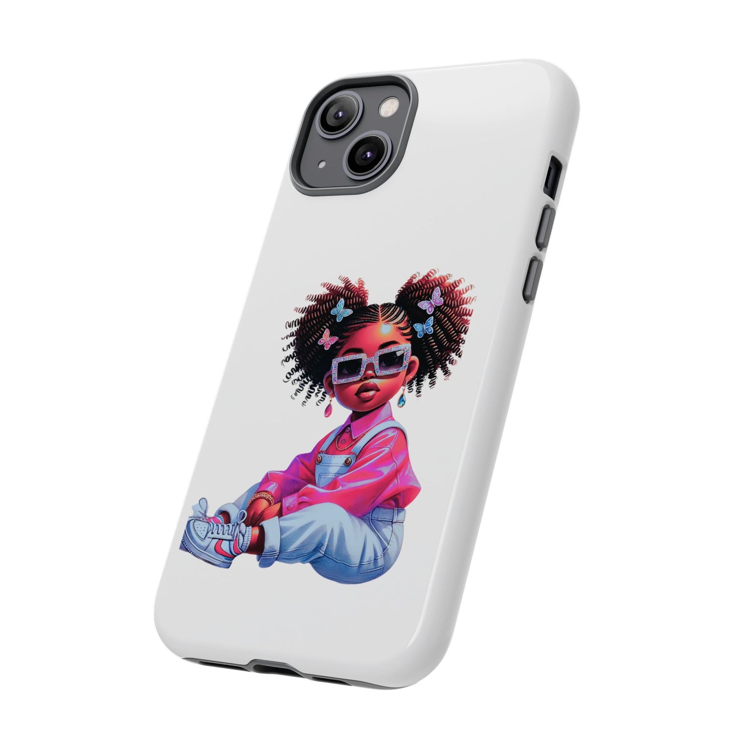 Trendy Phone Case - Sassy Girl Design, Personalized Gift, Durable Protection, Kid's Room Decor, Fun Accessory