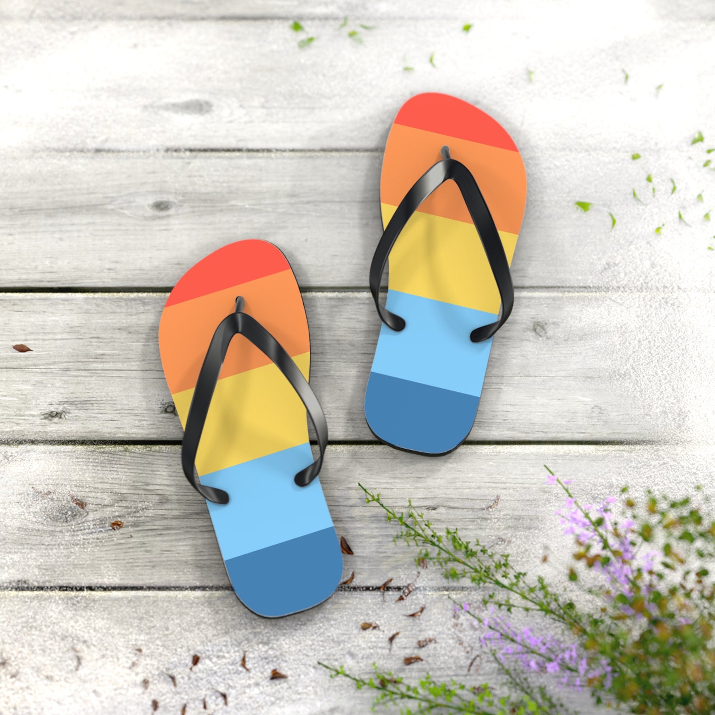 Colorful Summer Flip Flops, Beach Footwear, Vacation Sandals, Summer Accessories, Fun Pool Slides