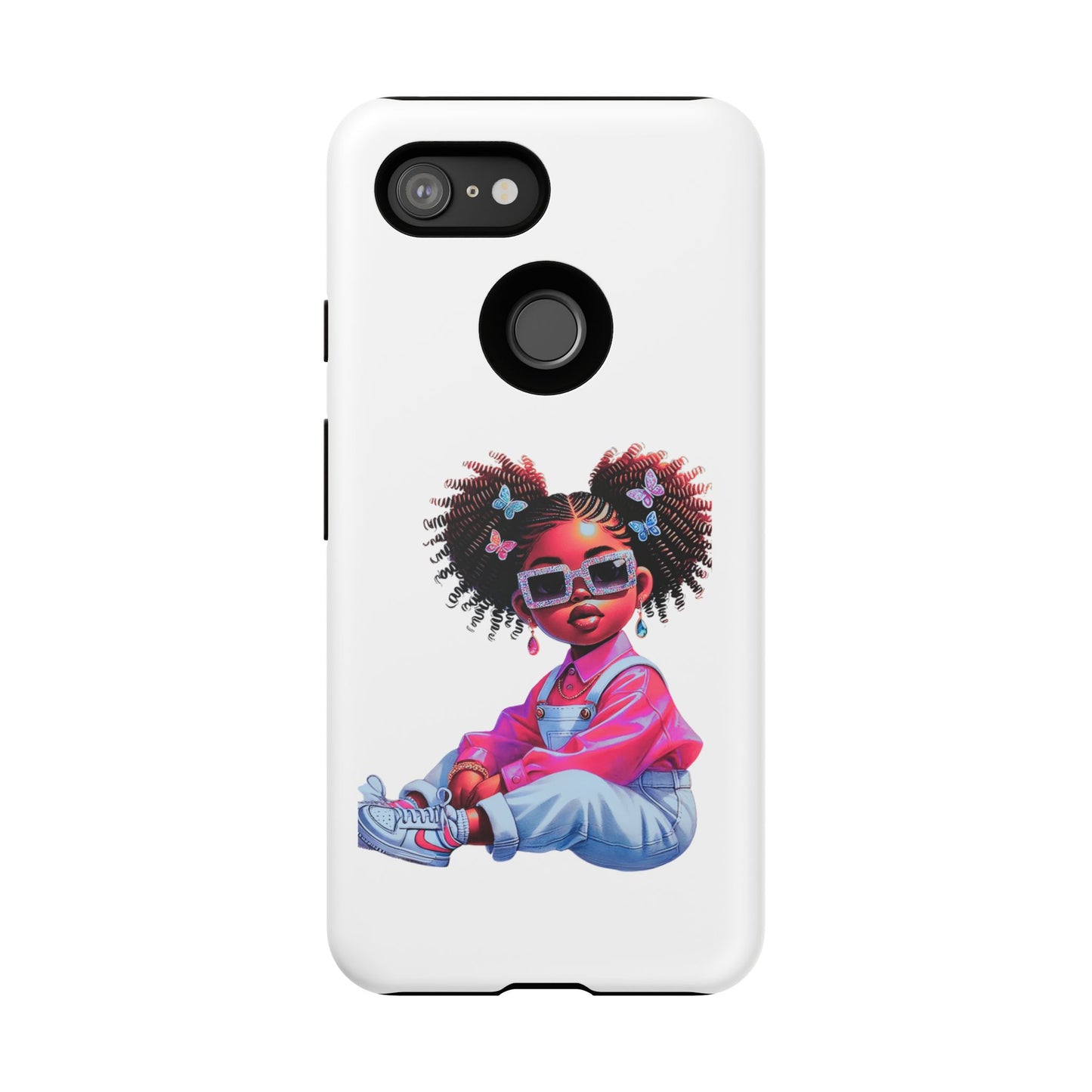 Trendy Phone Case - Sassy Girl Design, Personalized Gift, Durable Protection, Kid's Room Decor, Fun Accessory