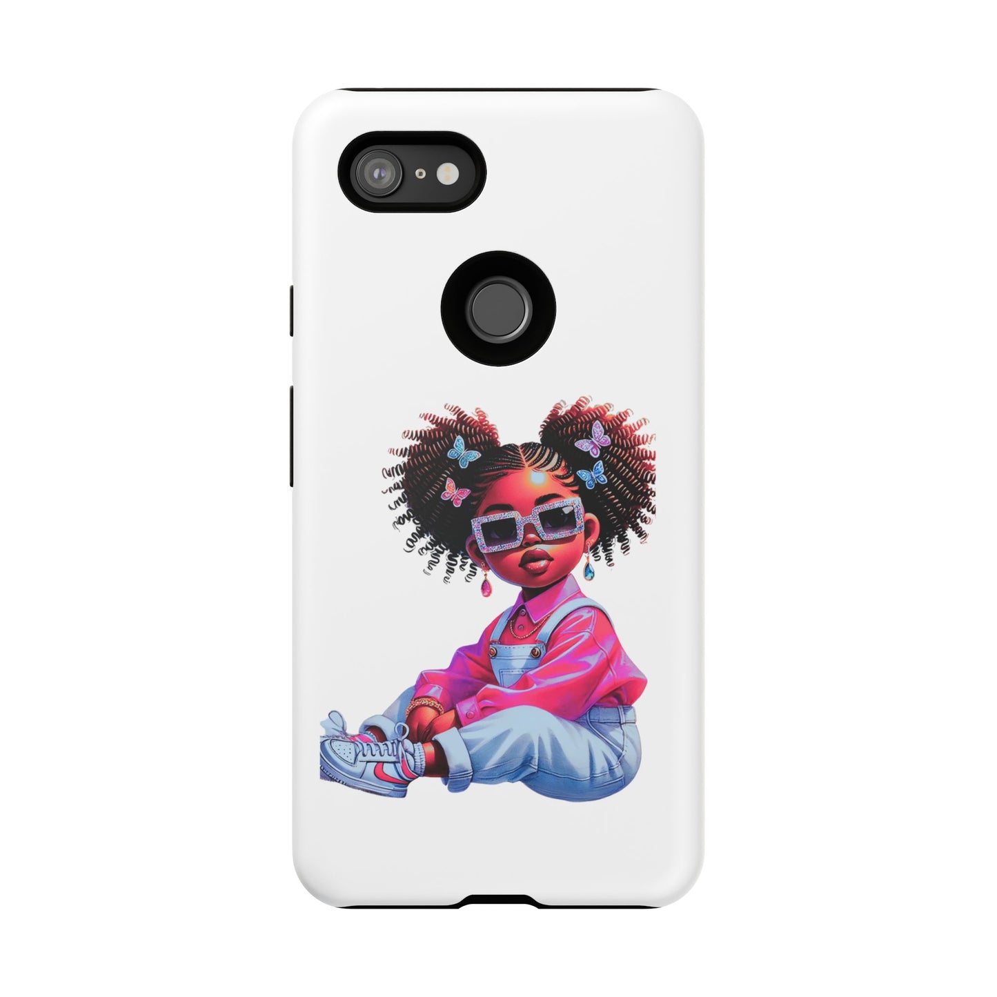Trendy Phone Case - Sassy Girl Design, Personalized Gift, Durable Protection, Kid's Room Decor, Fun Accessory