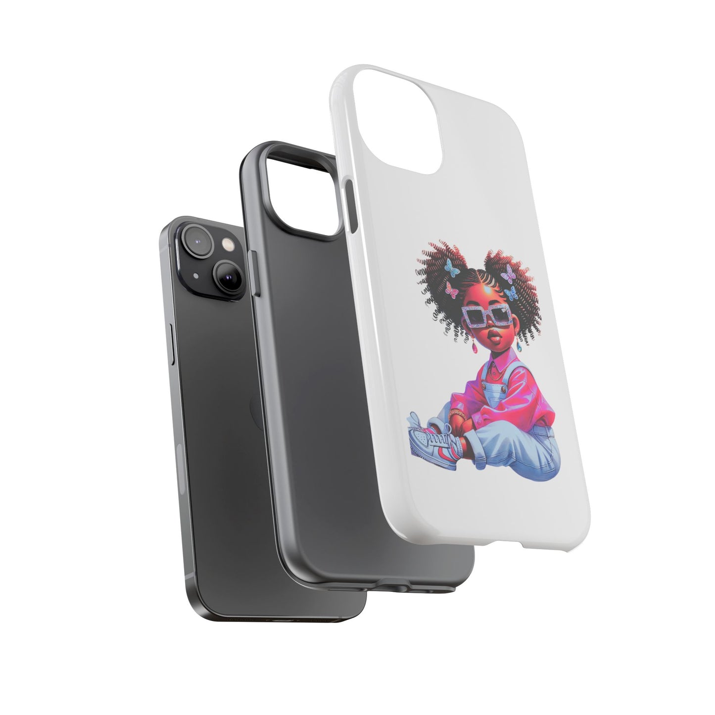 Trendy Phone Case - Sassy Girl Design, Personalized Gift, Durable Protection, Kid's Room Decor, Fun Accessory