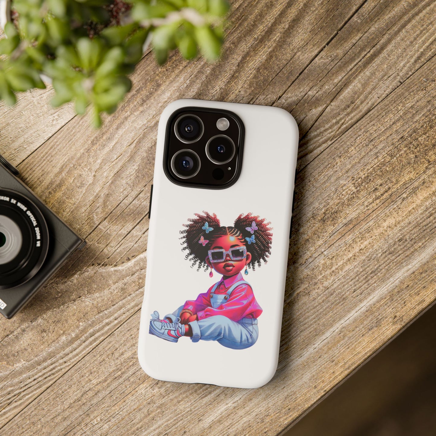 Trendy Phone Case - Sassy Girl Design, Personalized Gift, Durable Protection, Kid's Room Decor, Fun Accessory