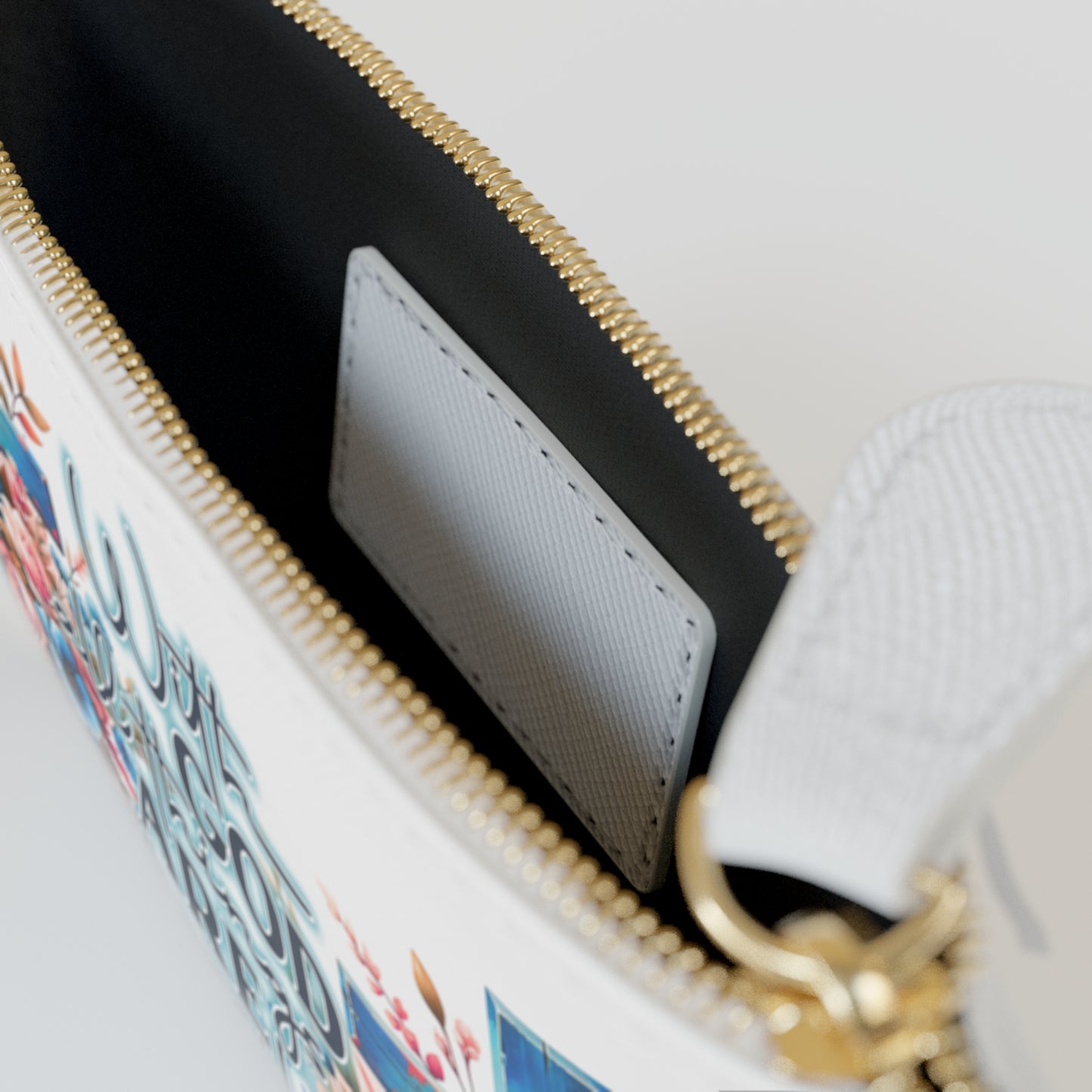 Faith-Inspired Mini Clutch Bag | With God All Things Are Possible, Christian Accessory, Gift for Her, Floral Design, Prayer Purse