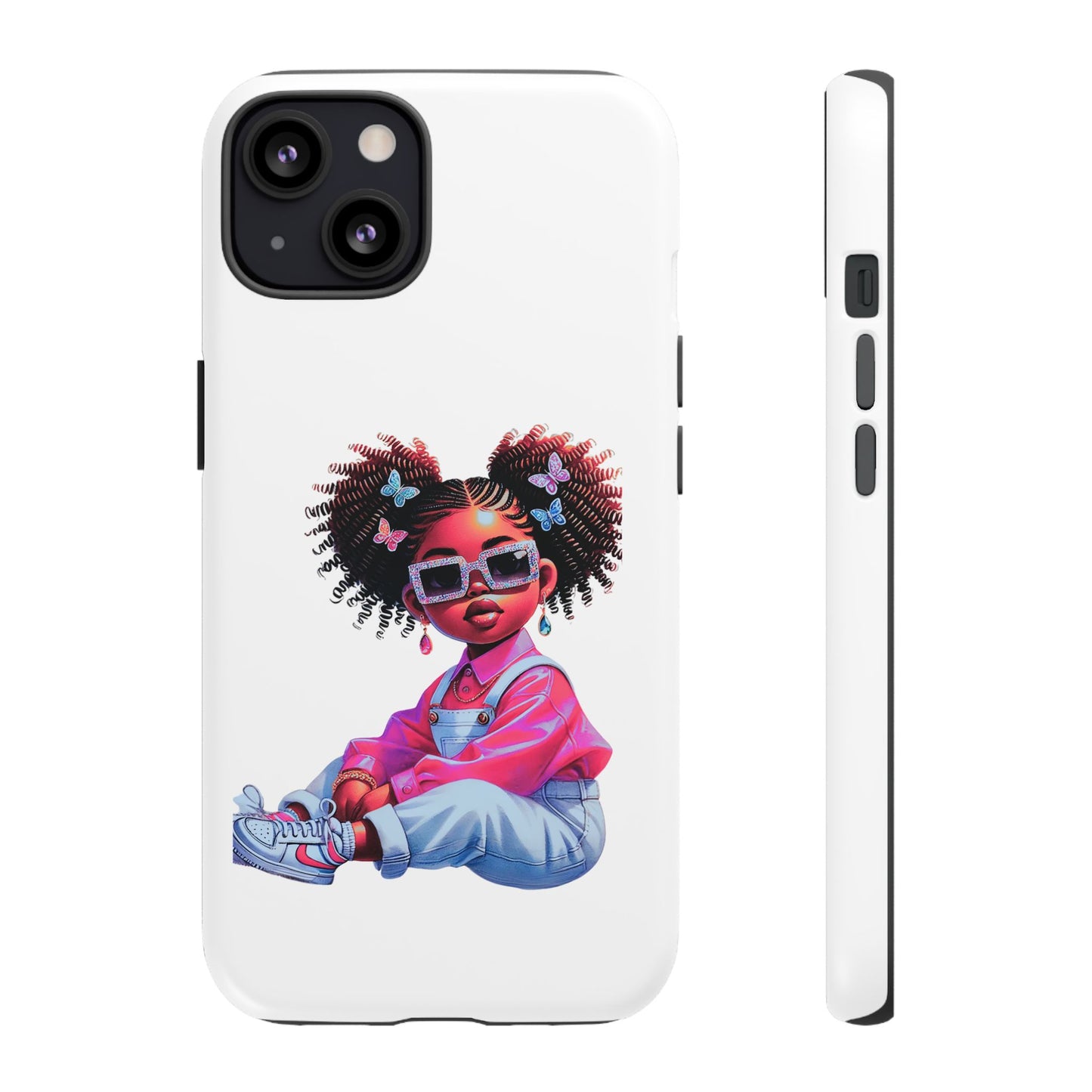 Trendy Phone Case - Sassy Girl Design, Personalized Gift, Durable Protection, Kid's Room Decor, Fun Accessory