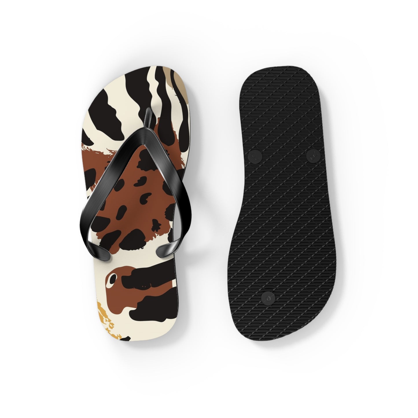 Stylish Leopard Print Flip Flops, Summer Beach Sandals, Poolside Footwear, Vacation Essentials, Trendy Footwear, Animal Print Slippers