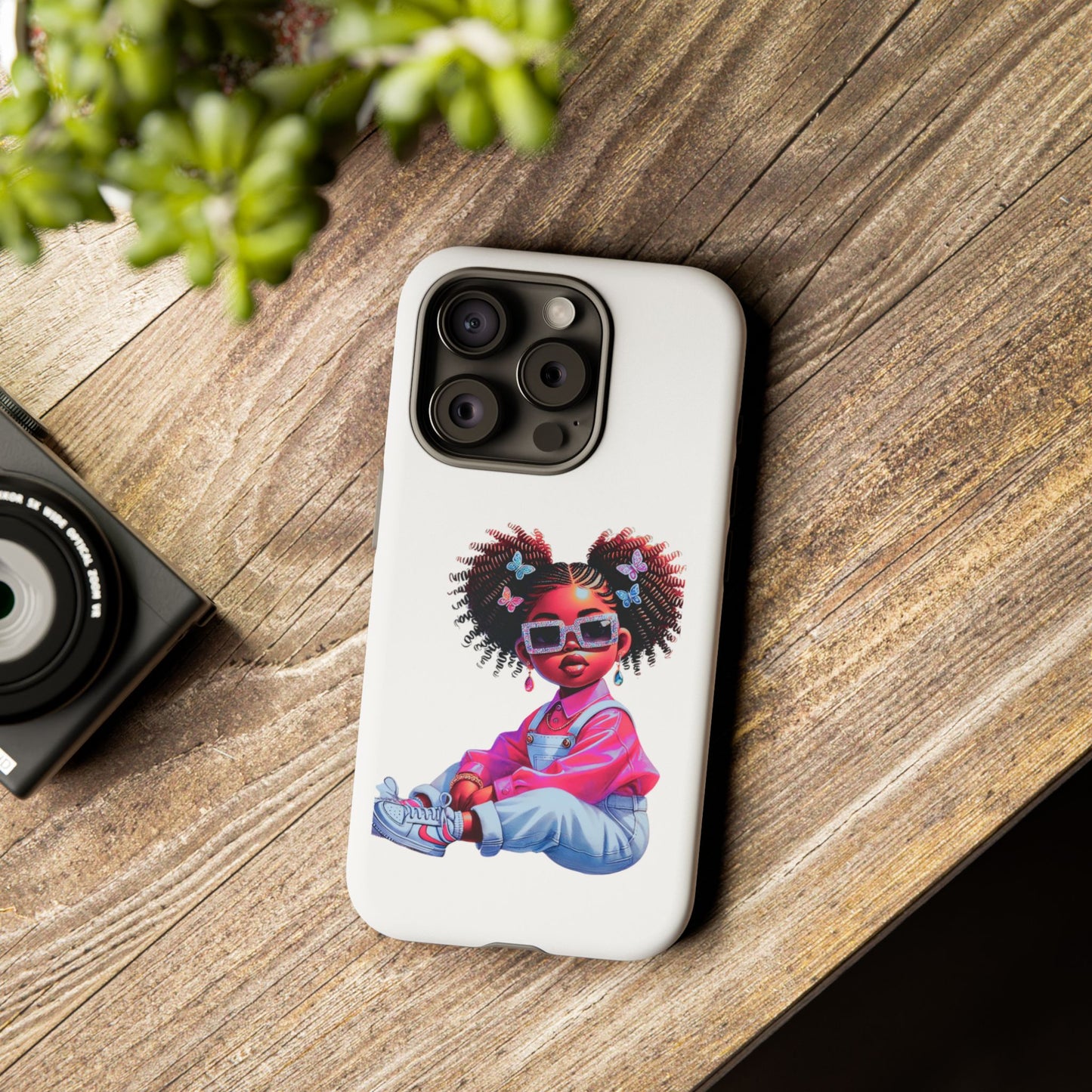 Trendy Phone Case - Sassy Girl Design, Personalized Gift, Durable Protection, Kid's Room Decor, Fun Accessory