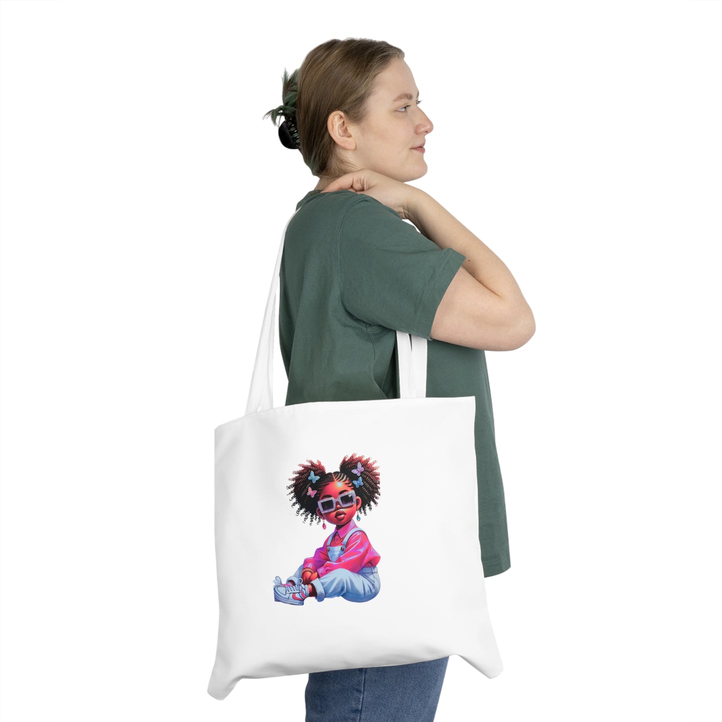 Playful Shoulder Tote Bag | Colorful Character Design Handbag | Eco-Friendly Shopping, Beach Bag, Gift for Kids, Shopping Tote