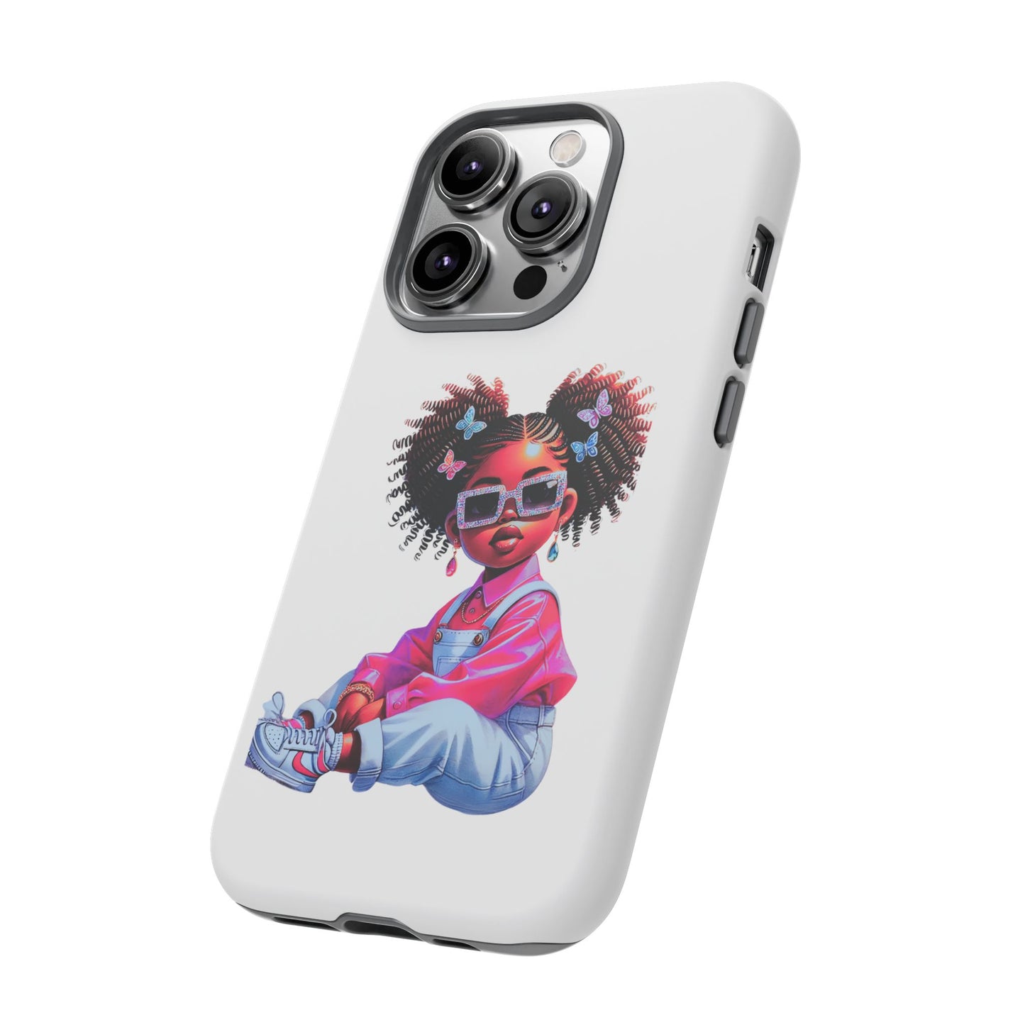 Trendy Phone Case - Sassy Girl Design, Personalized Gift, Durable Protection, Kid's Room Decor, Fun Accessory