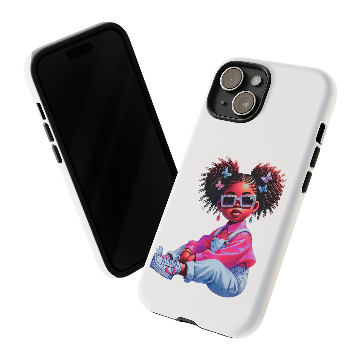 Trendy Phone Case - Sassy Girl Design, Personalized Gift, Durable Protection, Kid's Room Decor, Fun Accessory