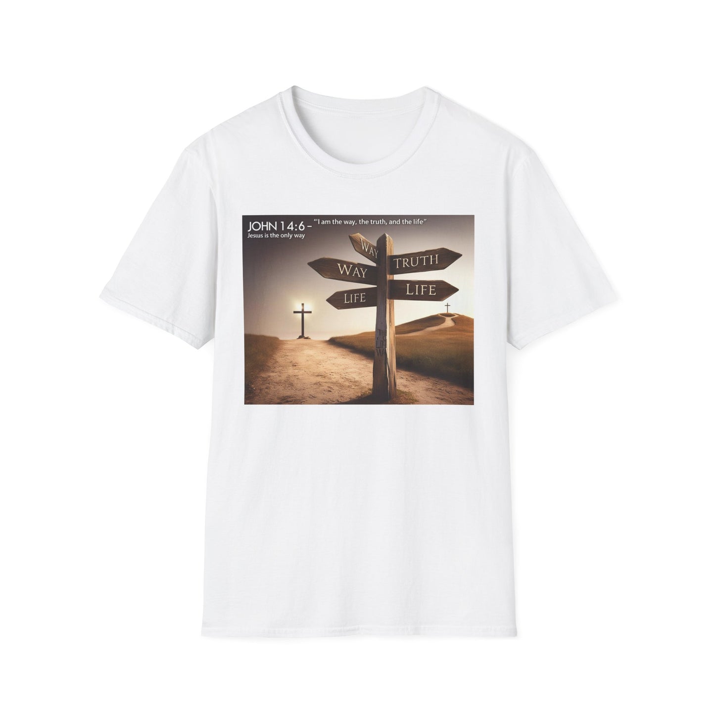 Inspirational Cross T-Shirt - Faith-Based Unisex Softstyle apparel