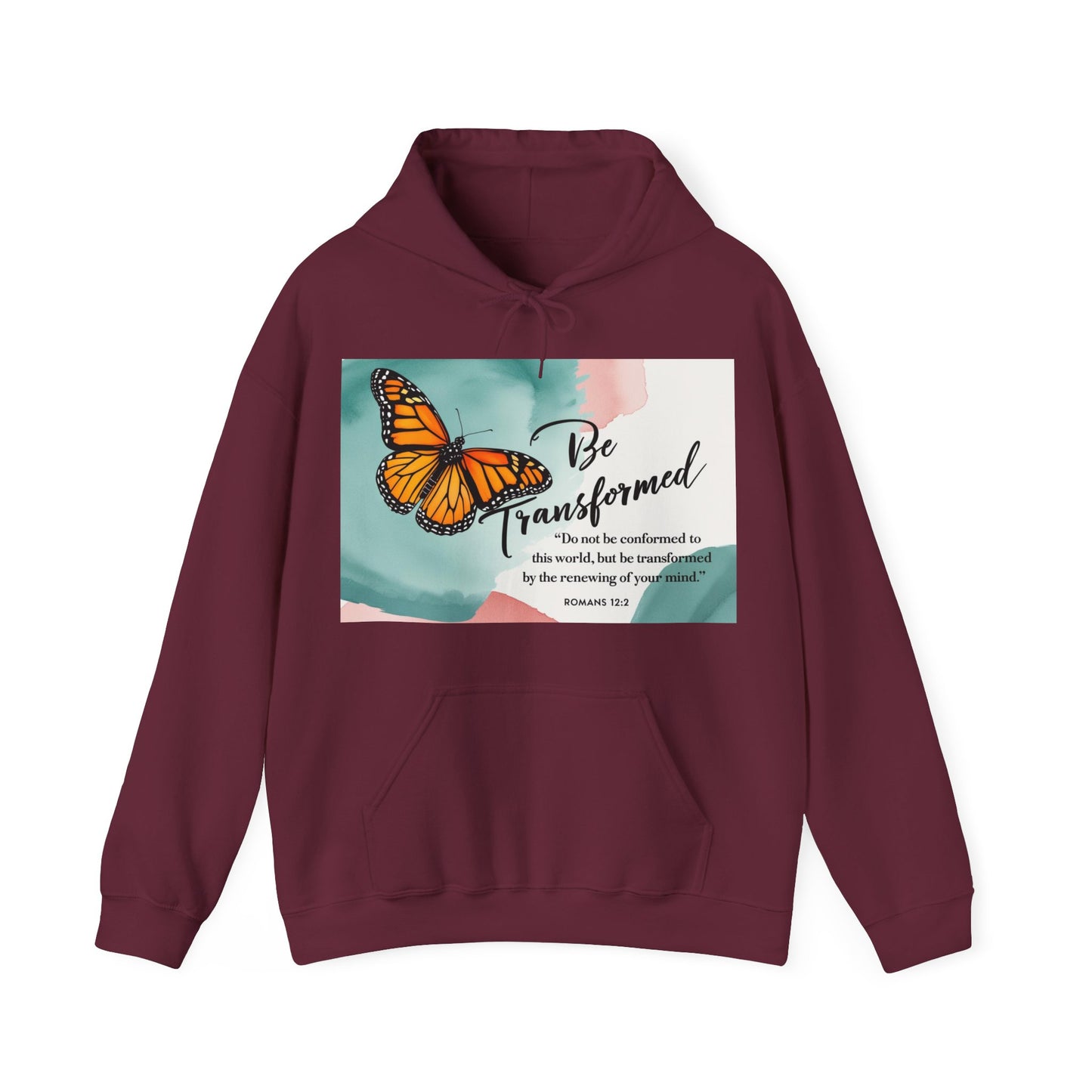 Be Transformed Butterfly Hoodie - Inspirational Unisex Sweatshirt for Comfort and Style
