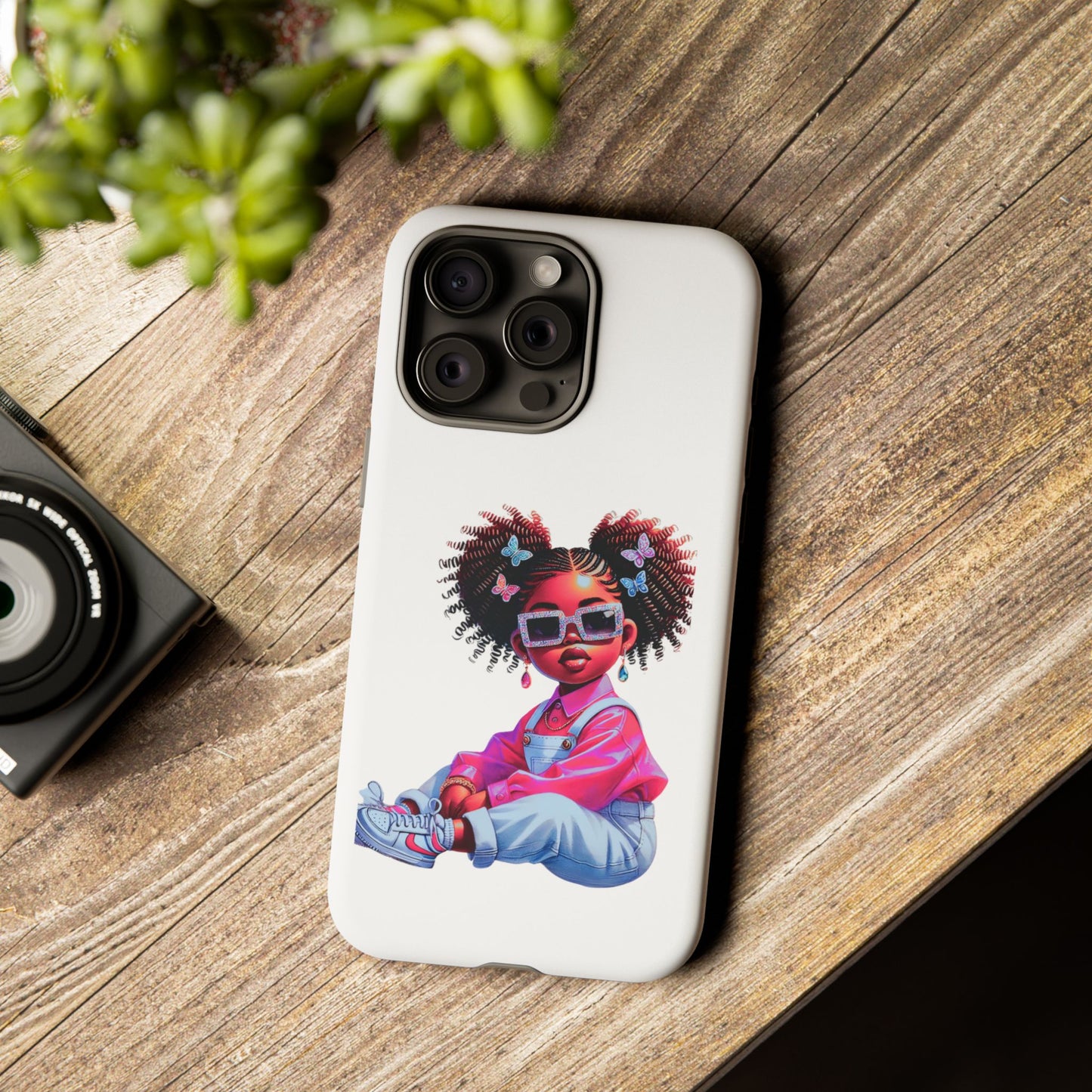Trendy Phone Case - Sassy Girl Design, Personalized Gift, Durable Protection, Kid's Room Decor, Fun Accessory
