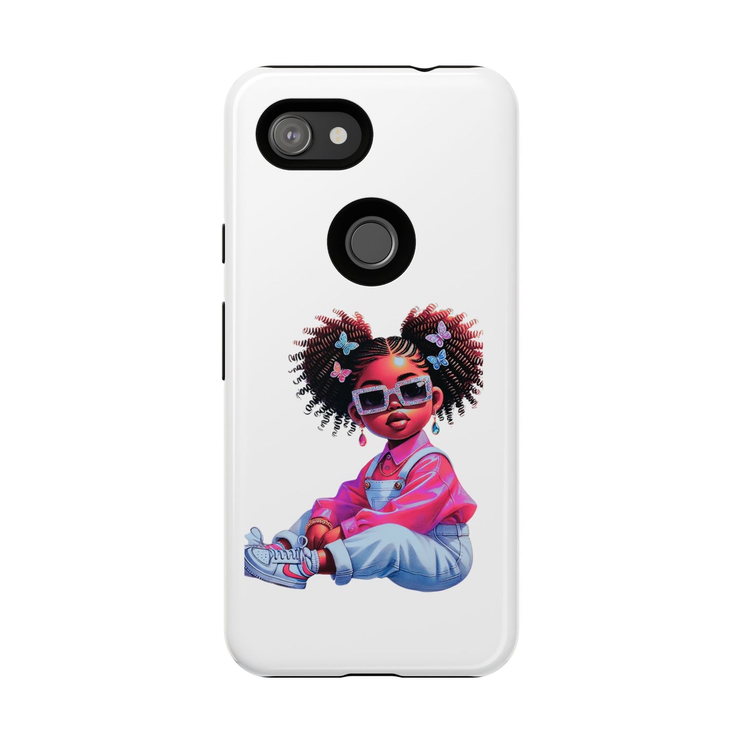 Trendy Phone Case - Sassy Girl Design, Personalized Gift, Durable Protection, Kid's Room Decor, Fun Accessory