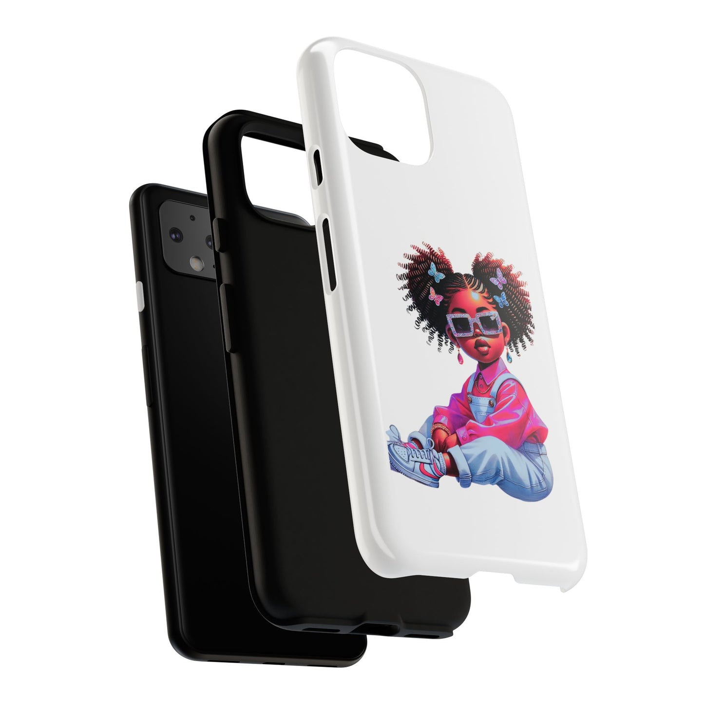 Trendy Phone Case - Sassy Girl Design, Personalized Gift, Durable Protection, Kid's Room Decor, Fun Accessory