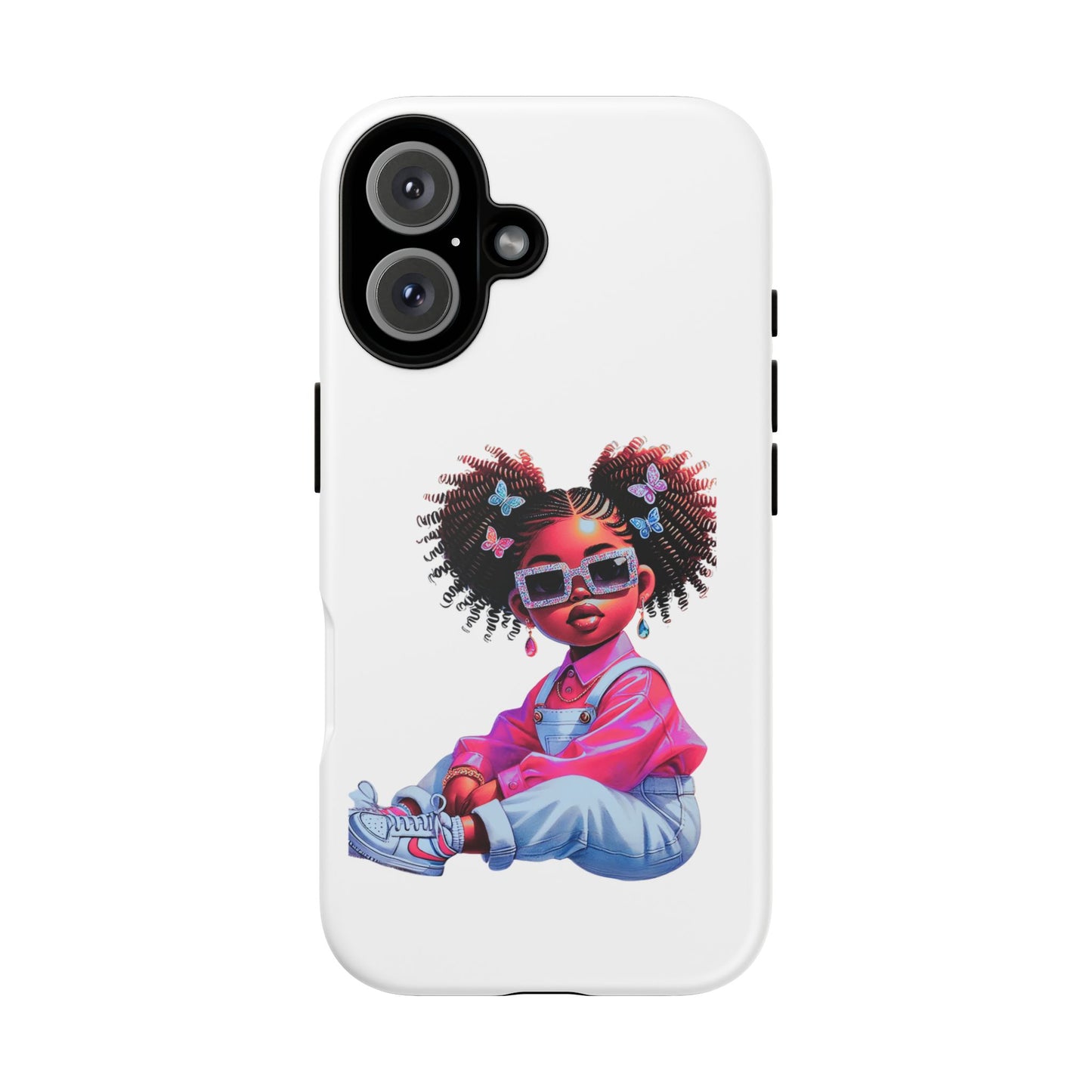 Trendy Phone Case - Sassy Girl Design, Personalized Gift, Durable Protection, Kid's Room Decor, Fun Accessory