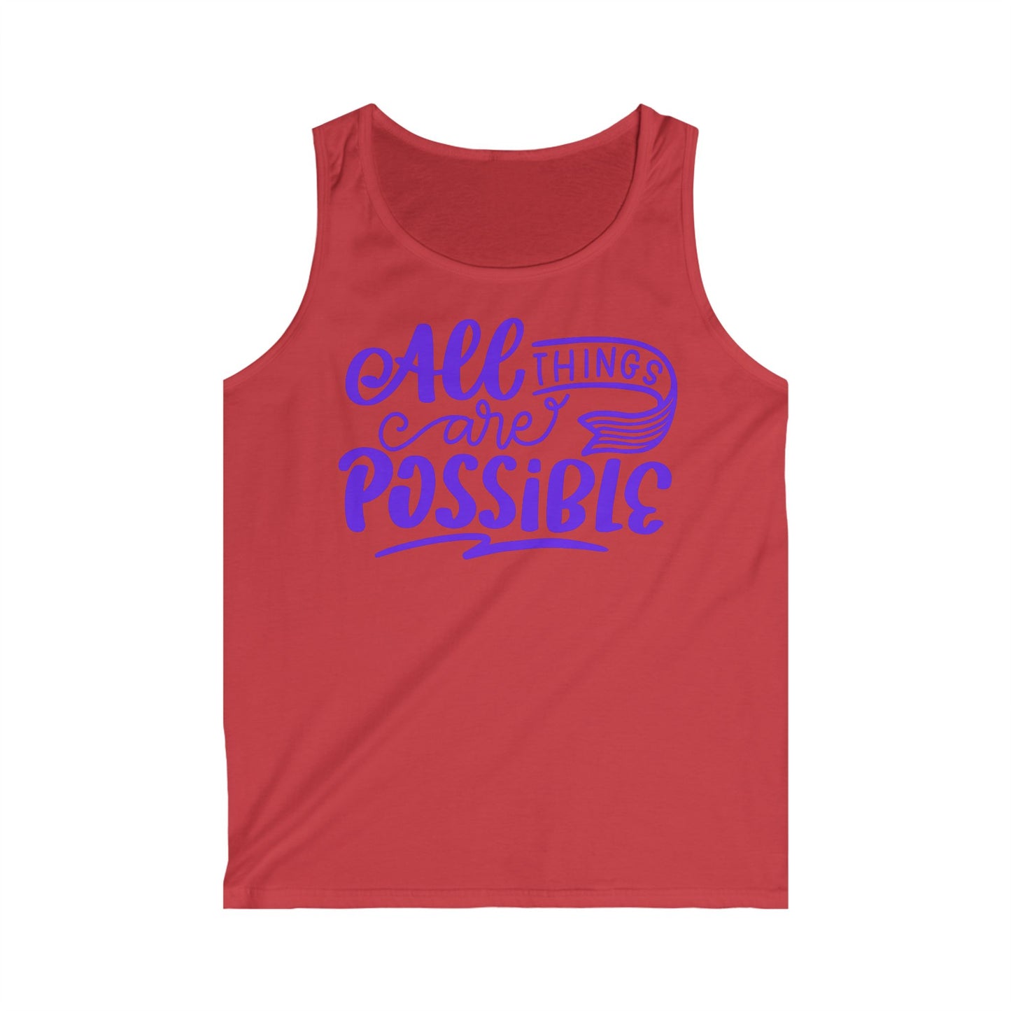 Men's Motivational Tank Top All Things are Possible