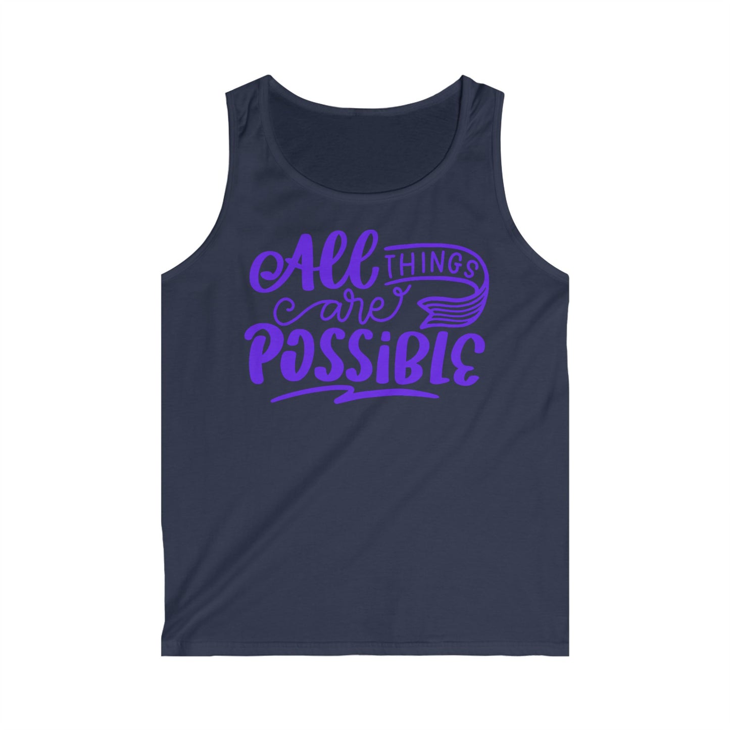 Men's Motivational Tank Top All Things are Possible