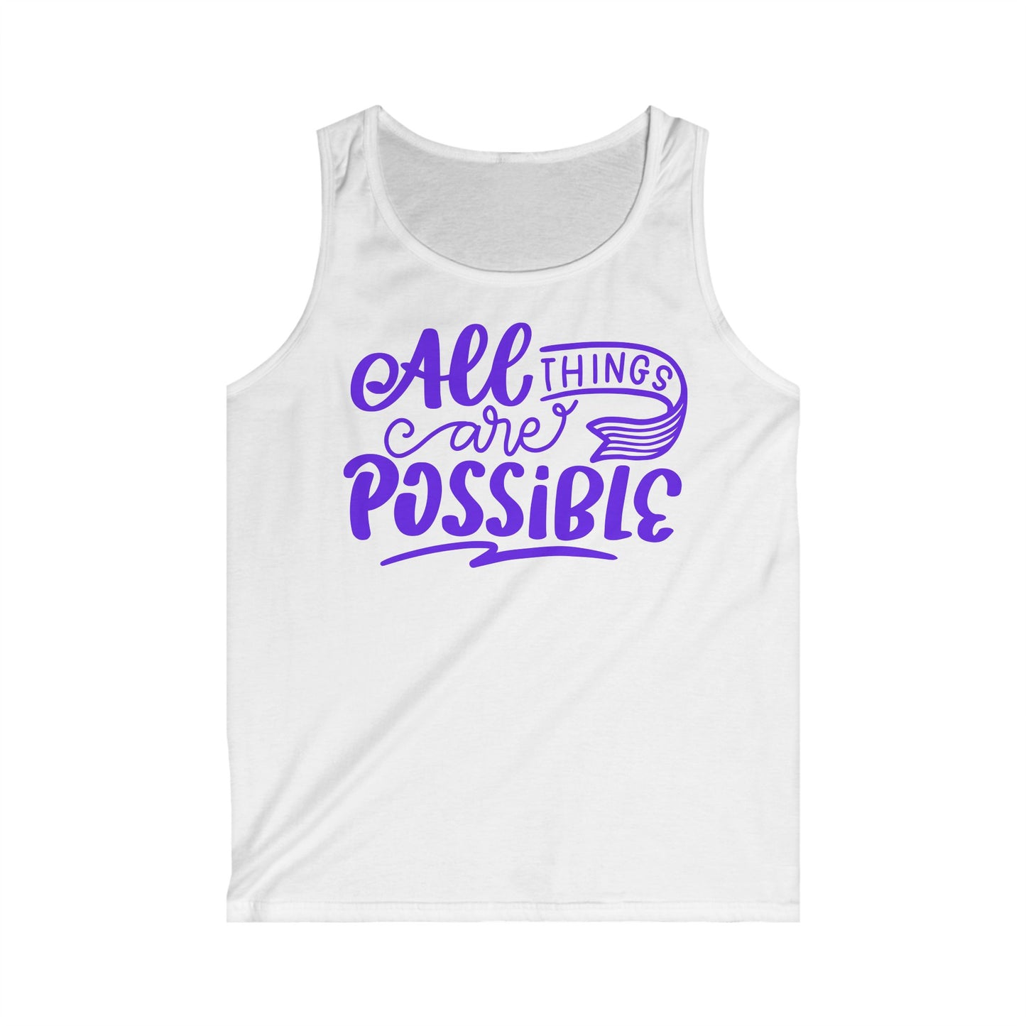 Men's Motivational Tank Top All Things are Possible