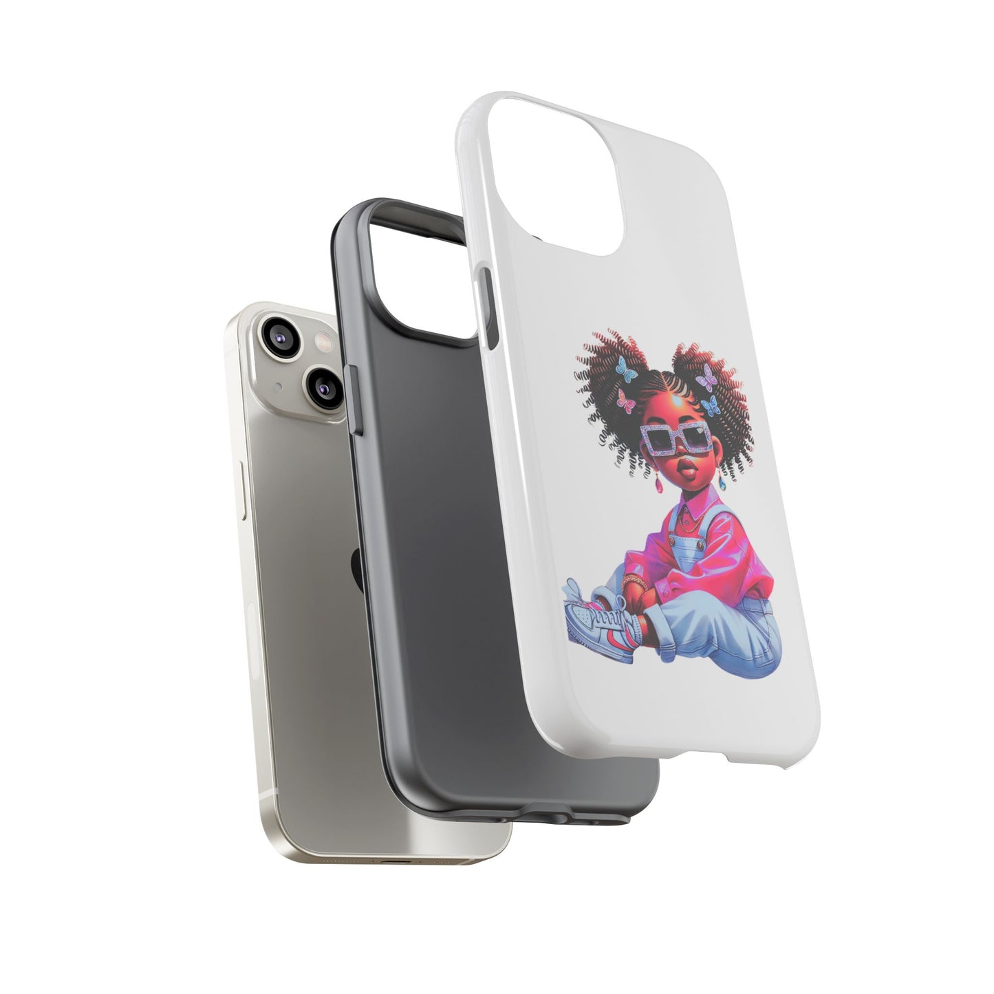 Trendy Phone Case - Sassy Girl Design, Personalized Gift, Durable Protection, Kid's Room Decor, Fun Accessory
