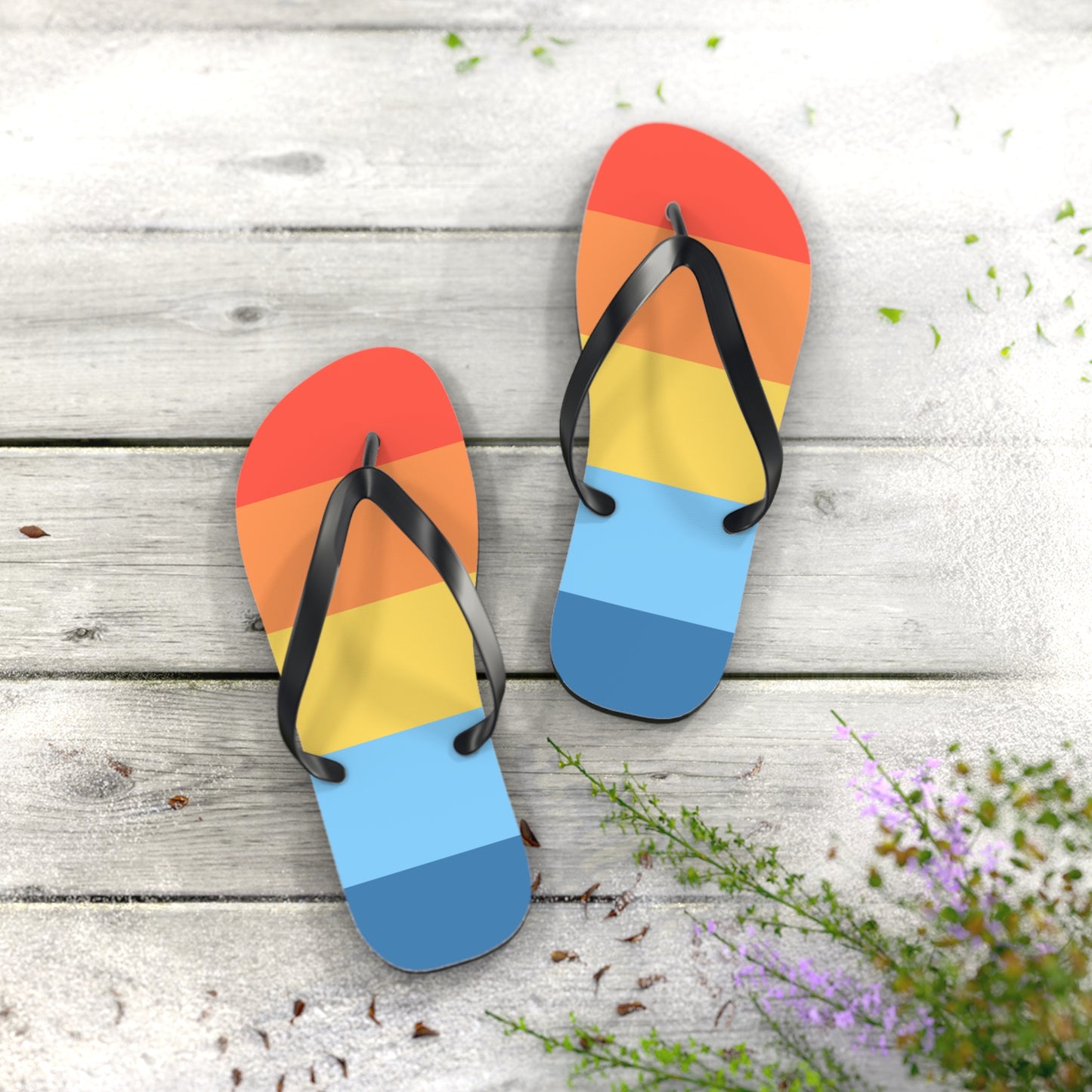Colorful Summer Flip Flops, Beach Footwear, Vacation Sandals, Summer Accessories, Fun Pool Slides