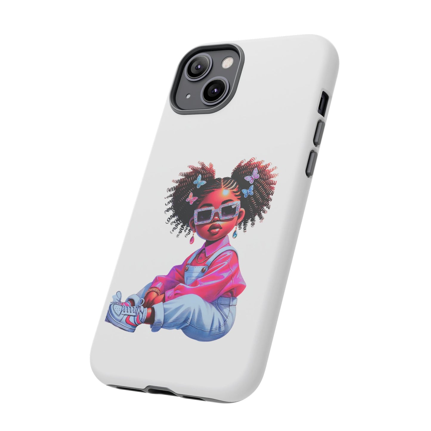 Trendy Phone Case - Sassy Girl Design, Personalized Gift, Durable Protection, Kid's Room Decor, Fun Accessory