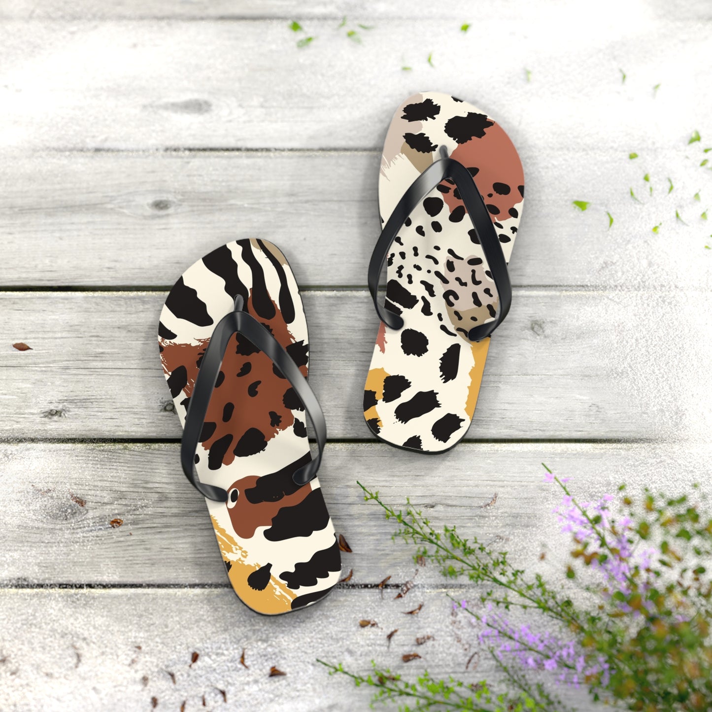 Stylish Leopard Print Flip Flops, Summer Beach Sandals, Poolside Footwear, Vacation Essentials, Trendy Footwear, Animal Print Slippers