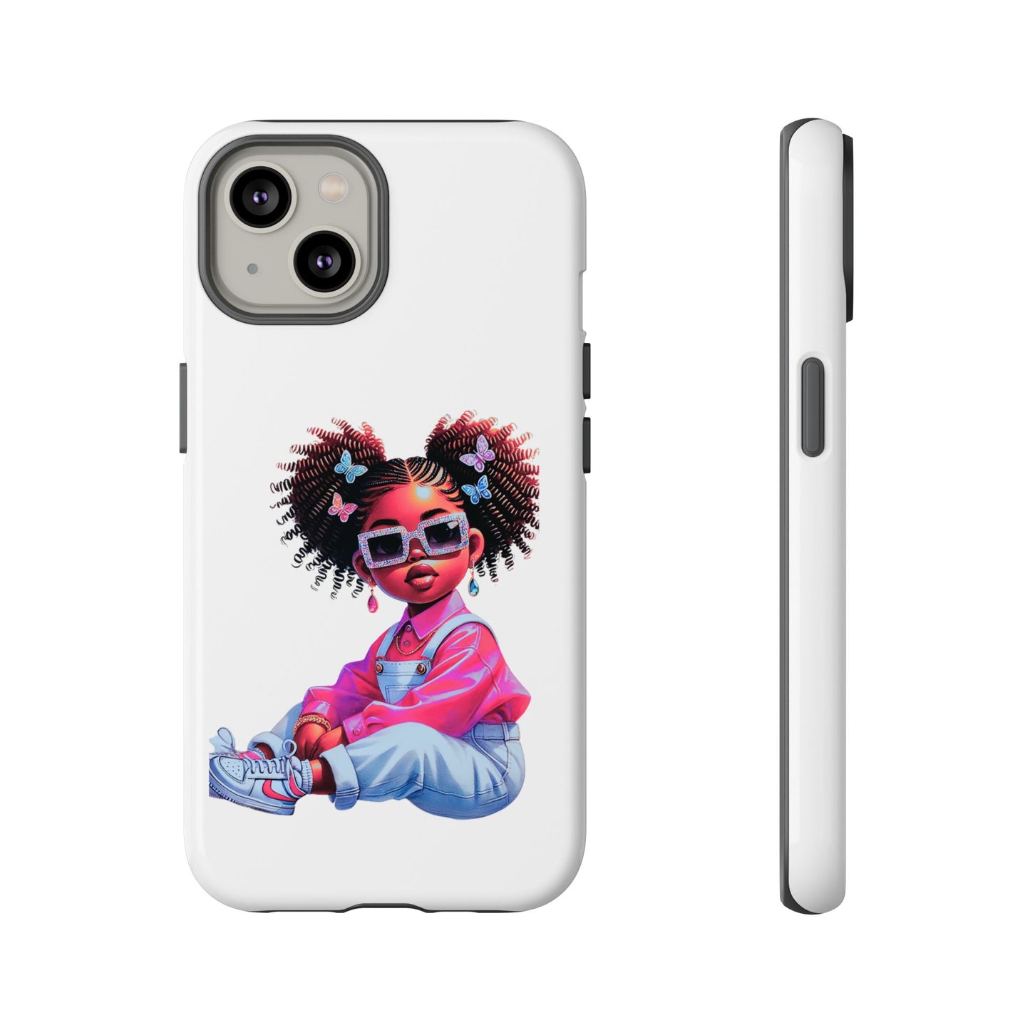 Trendy Phone Case - Sassy Girl Design, Personalized Gift, Durable Protection, Kid's Room Decor, Fun Accessory