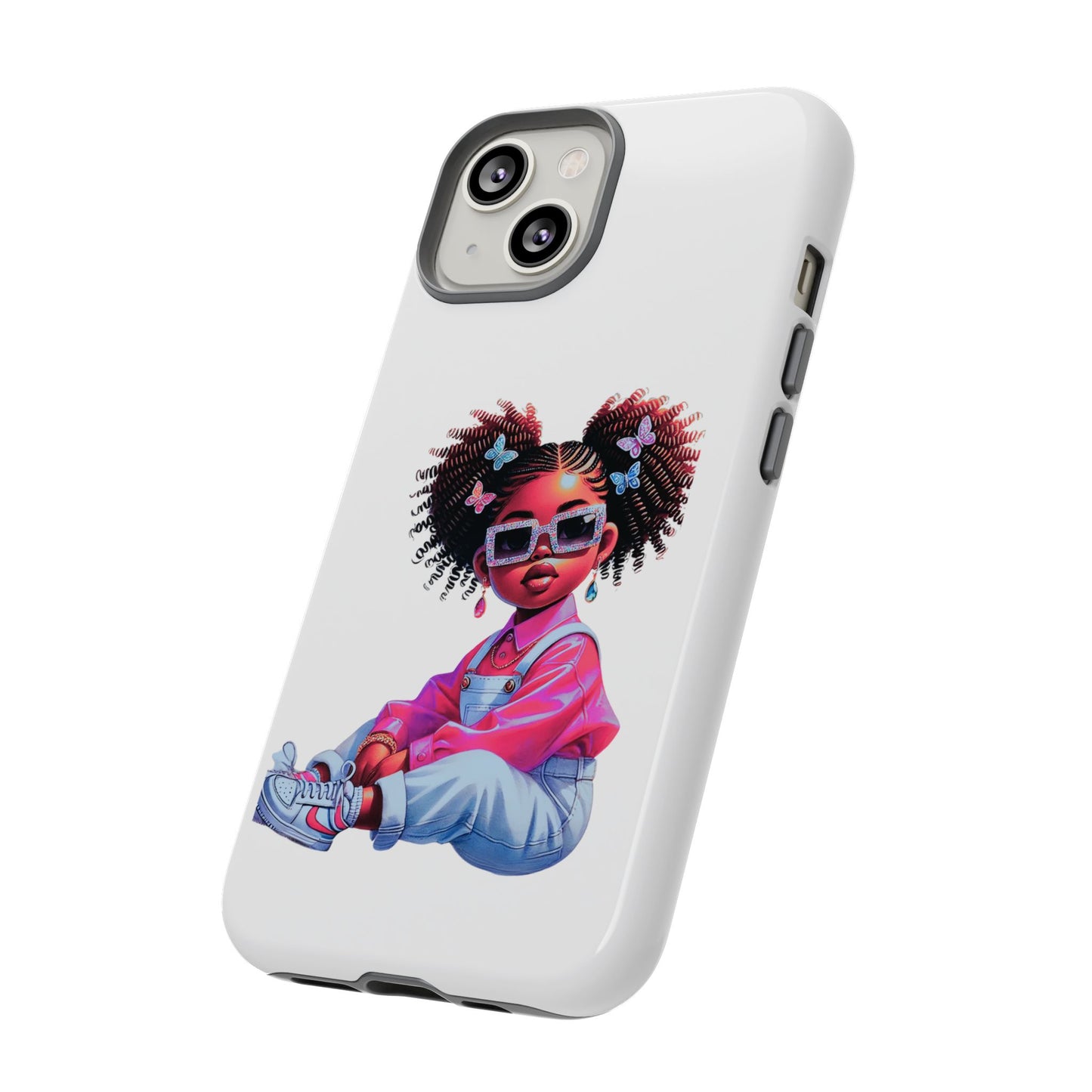 Trendy Phone Case - Sassy Girl Design, Personalized Gift, Durable Protection, Kid's Room Decor, Fun Accessory