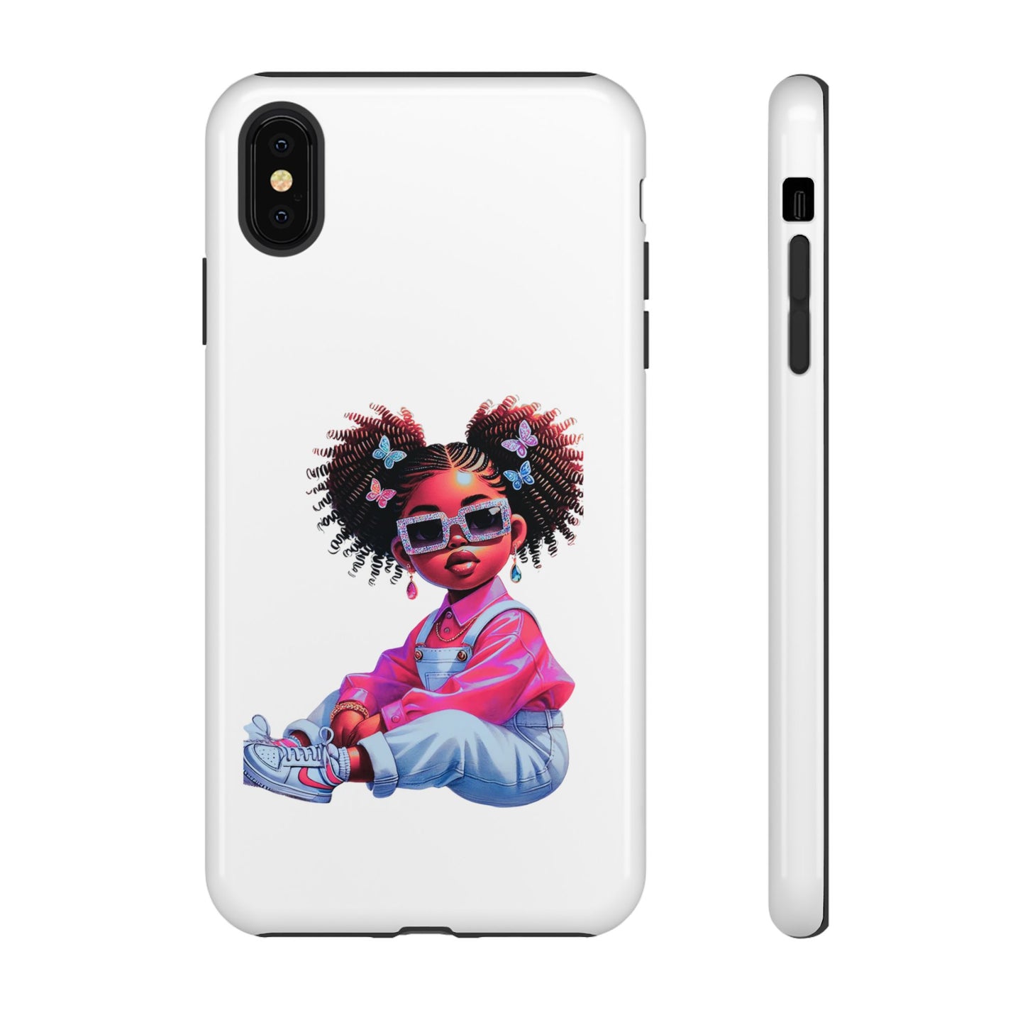 Trendy Phone Case - Sassy Girl Design, Personalized Gift, Durable Protection, Kid's Room Decor, Fun Accessory