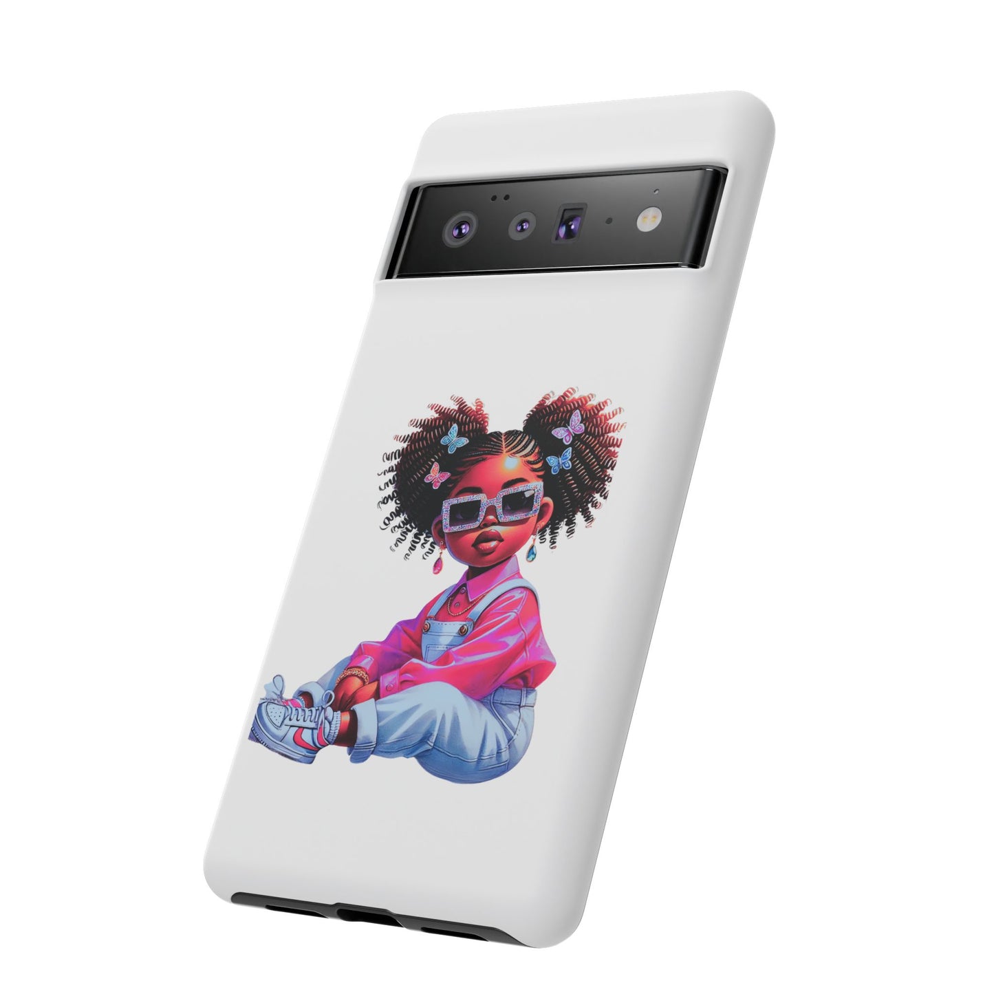 Trendy Phone Case - Sassy Girl Design, Personalized Gift, Durable Protection, Kid's Room Decor, Fun Accessory