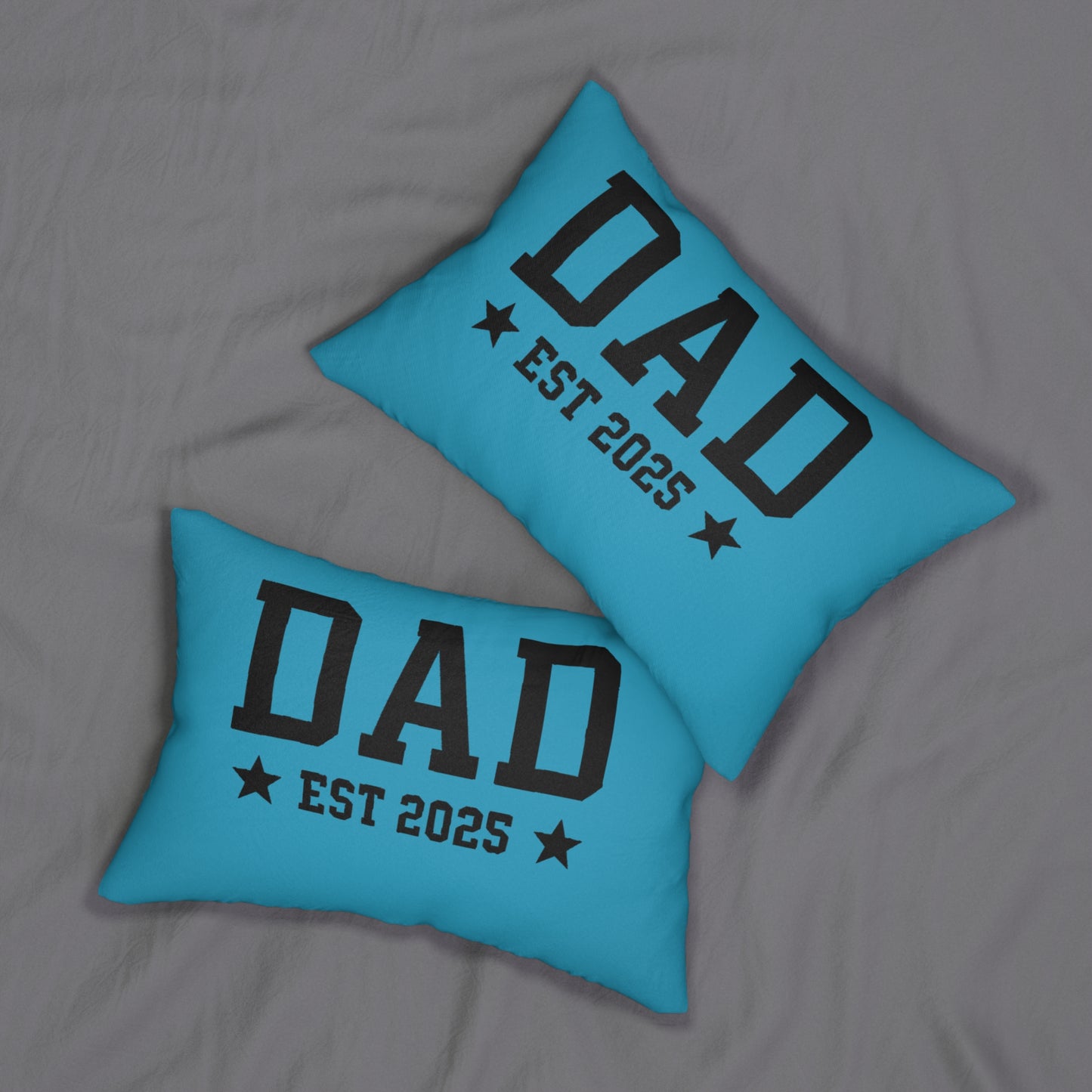Dad Est. 2025 Lumbar Pillow, Personalized Gift for New Dads