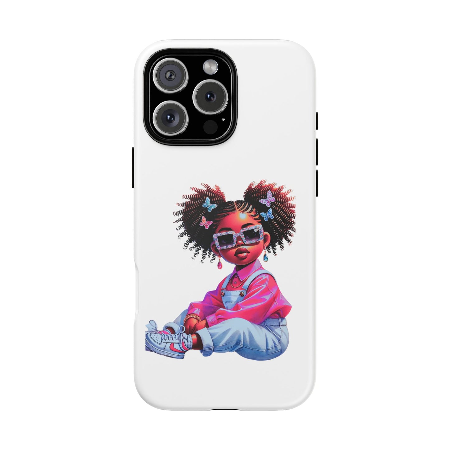 Trendy Phone Case - Sassy Girl Design, Personalized Gift, Durable Protection, Kid's Room Decor, Fun Accessory