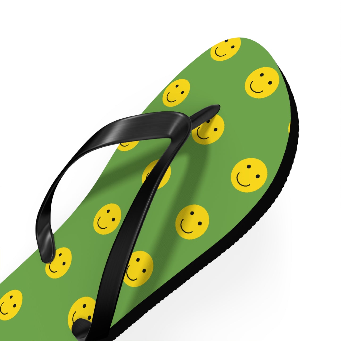 Smiley Face Flip Flops, Summer Footwear, Fun Beach Sandals, Vacation Accessories, Gift for Friends, Pool Party Essentials
