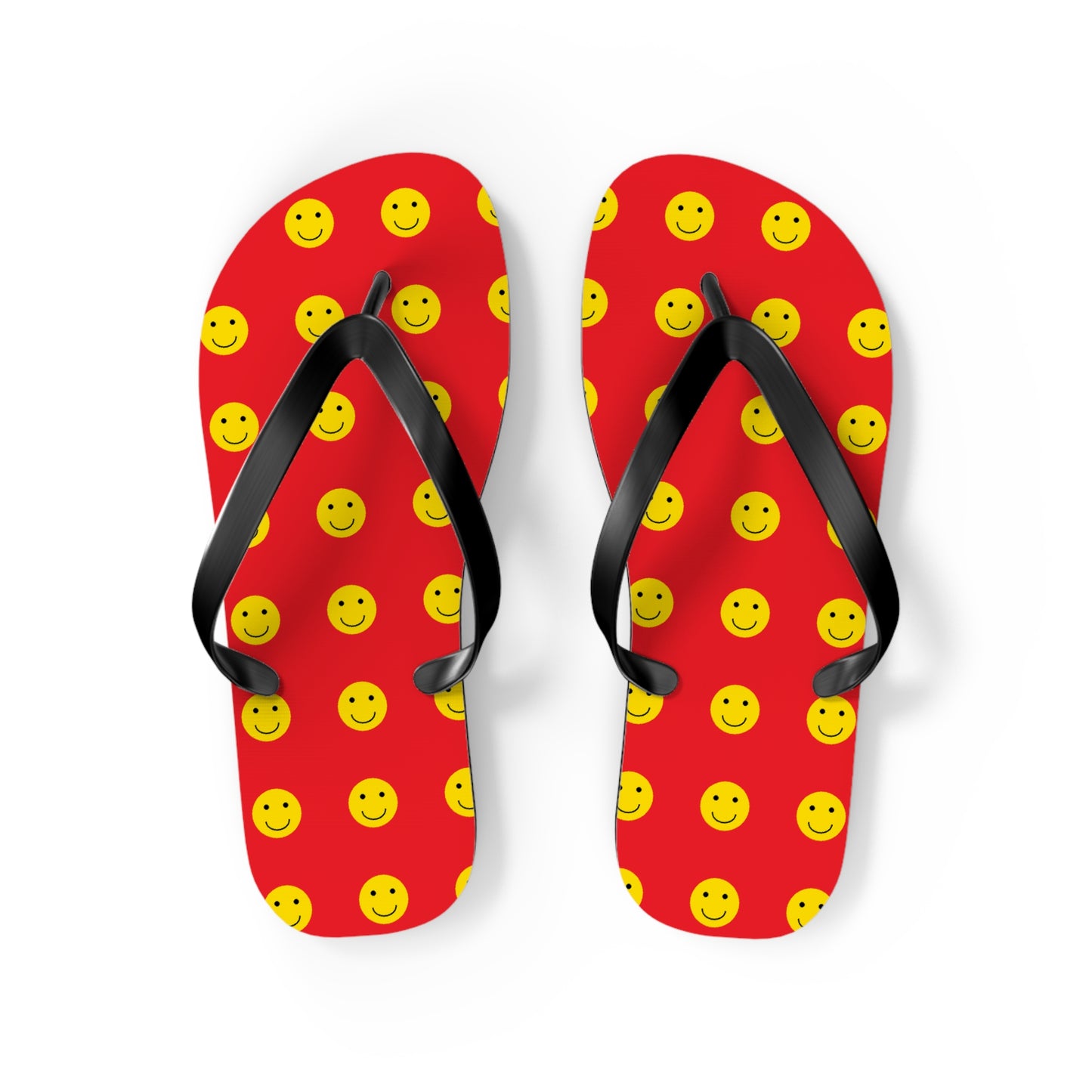 Flip Flops - Bright Smiley Fun Beach Footwear for Summer Vibes