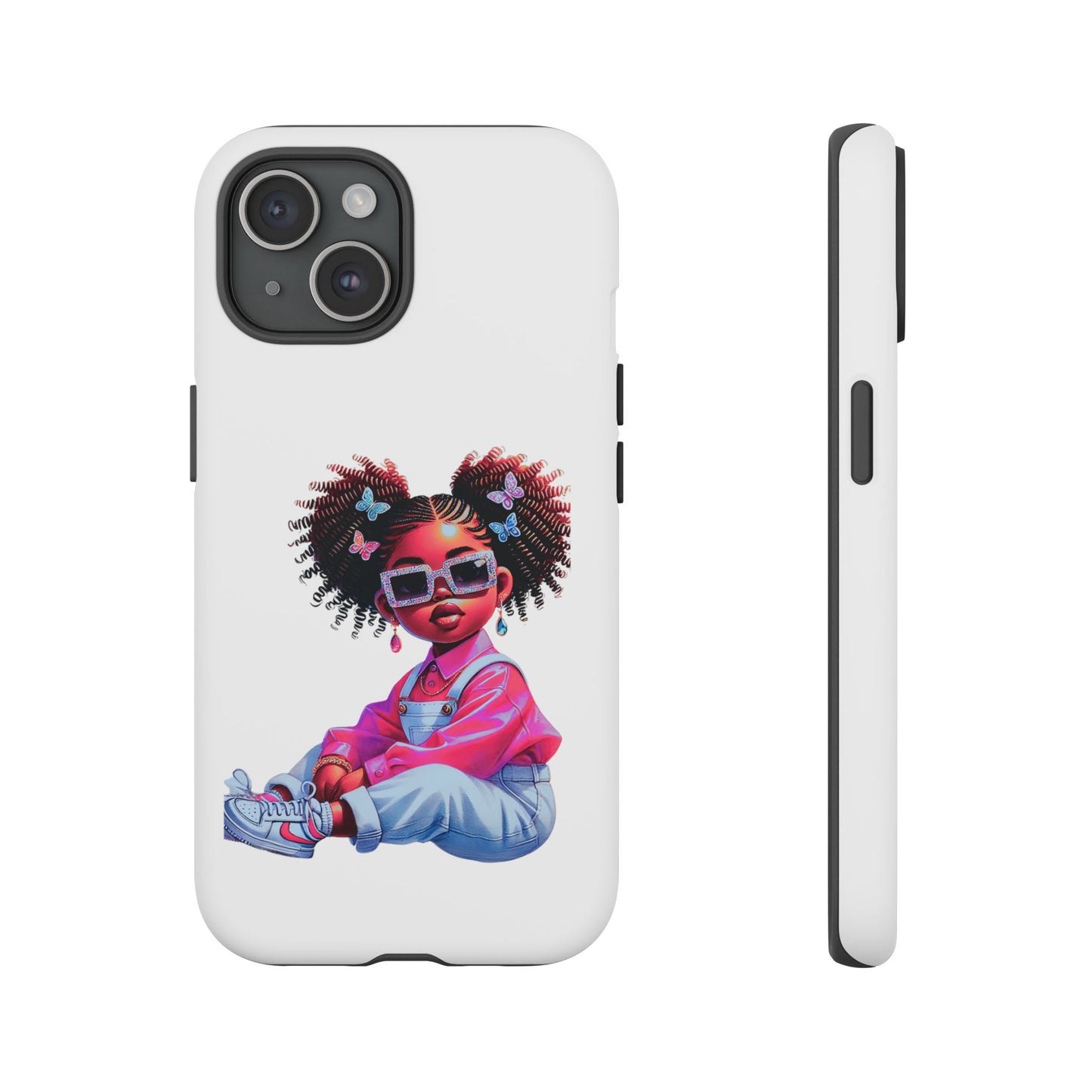 Trendy Phone Case - Sassy Girl Design, Personalized Gift, Durable Protection, Kid's Room Decor, Fun Accessory