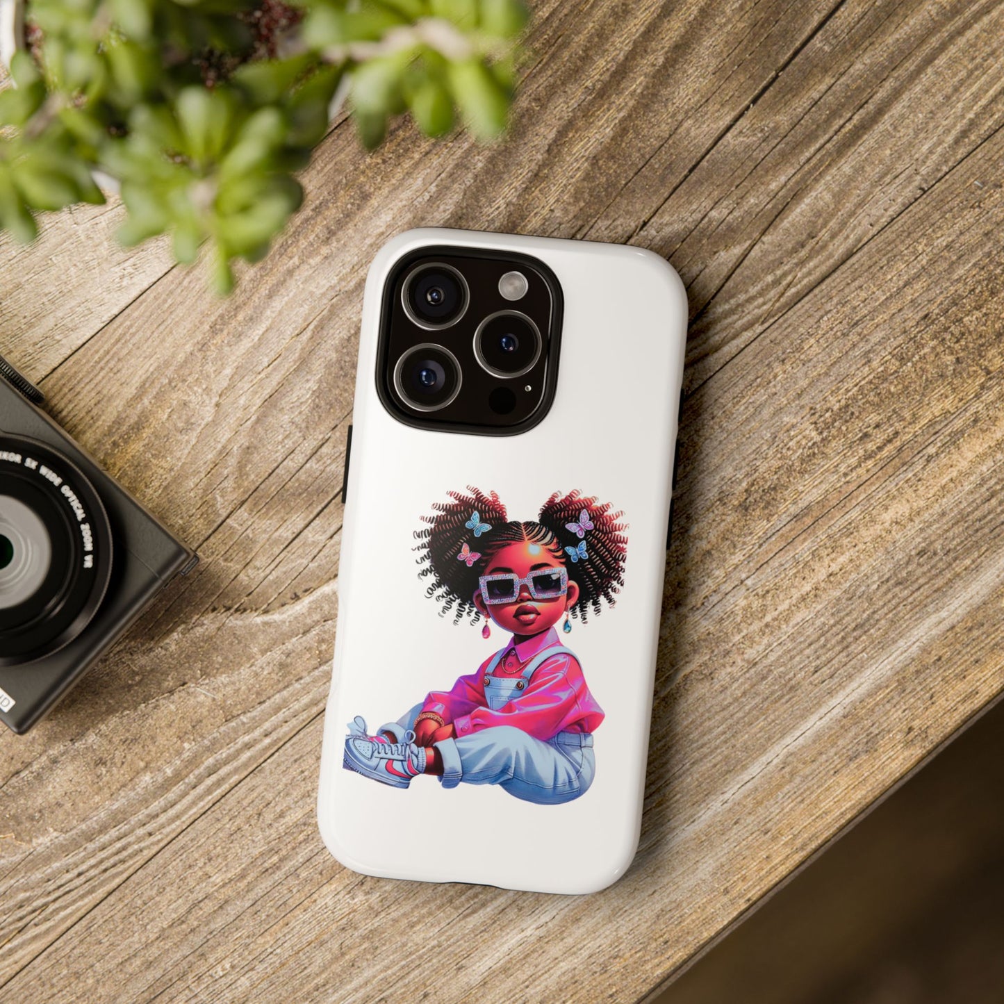 Trendy Phone Case - Sassy Girl Design, Personalized Gift, Durable Protection, Kid's Room Decor, Fun Accessory